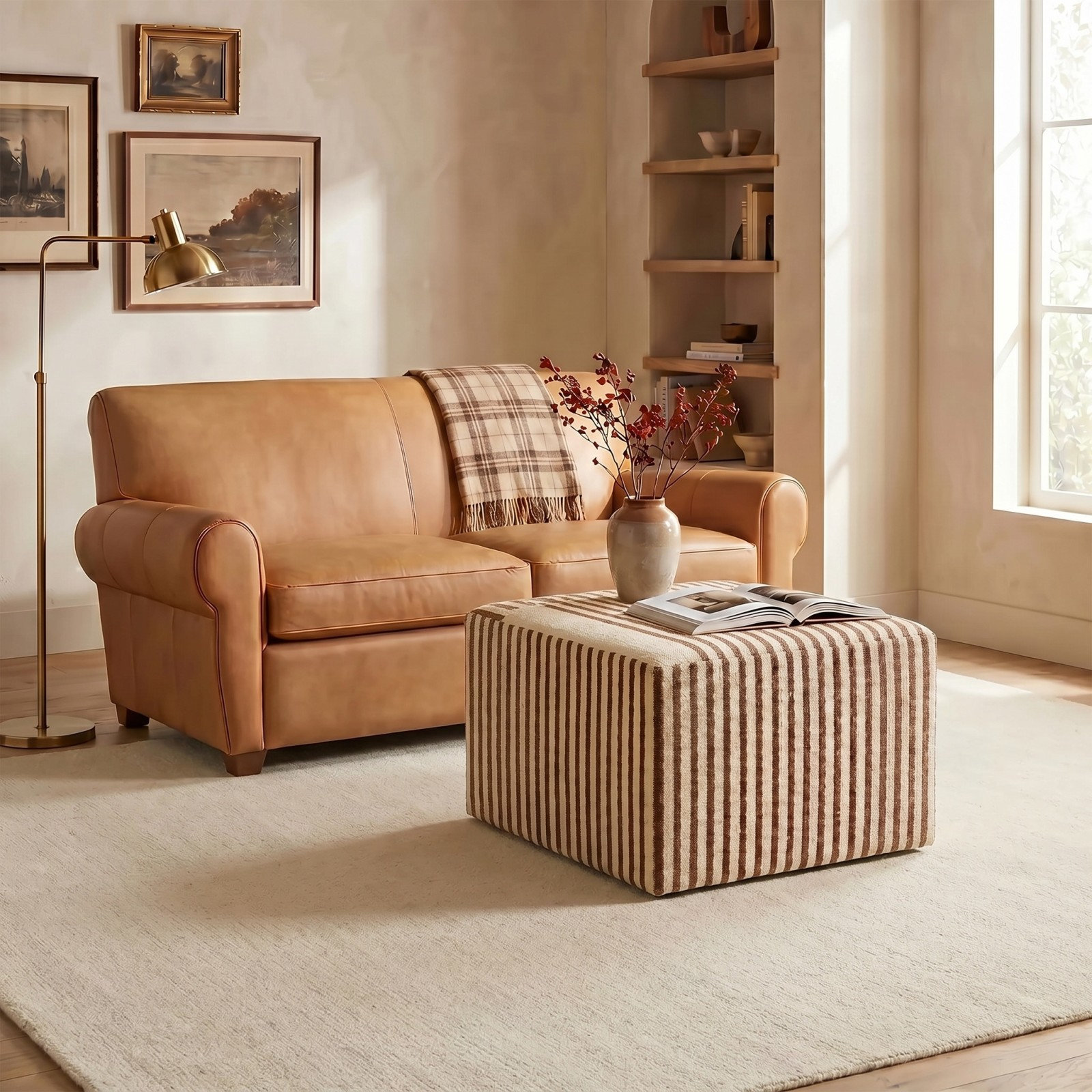 Breck Wool Kilim Upholstered Coffee Table Ottoman 15 Breck Wool Kilim Upholstered Coffee Table Ottoman