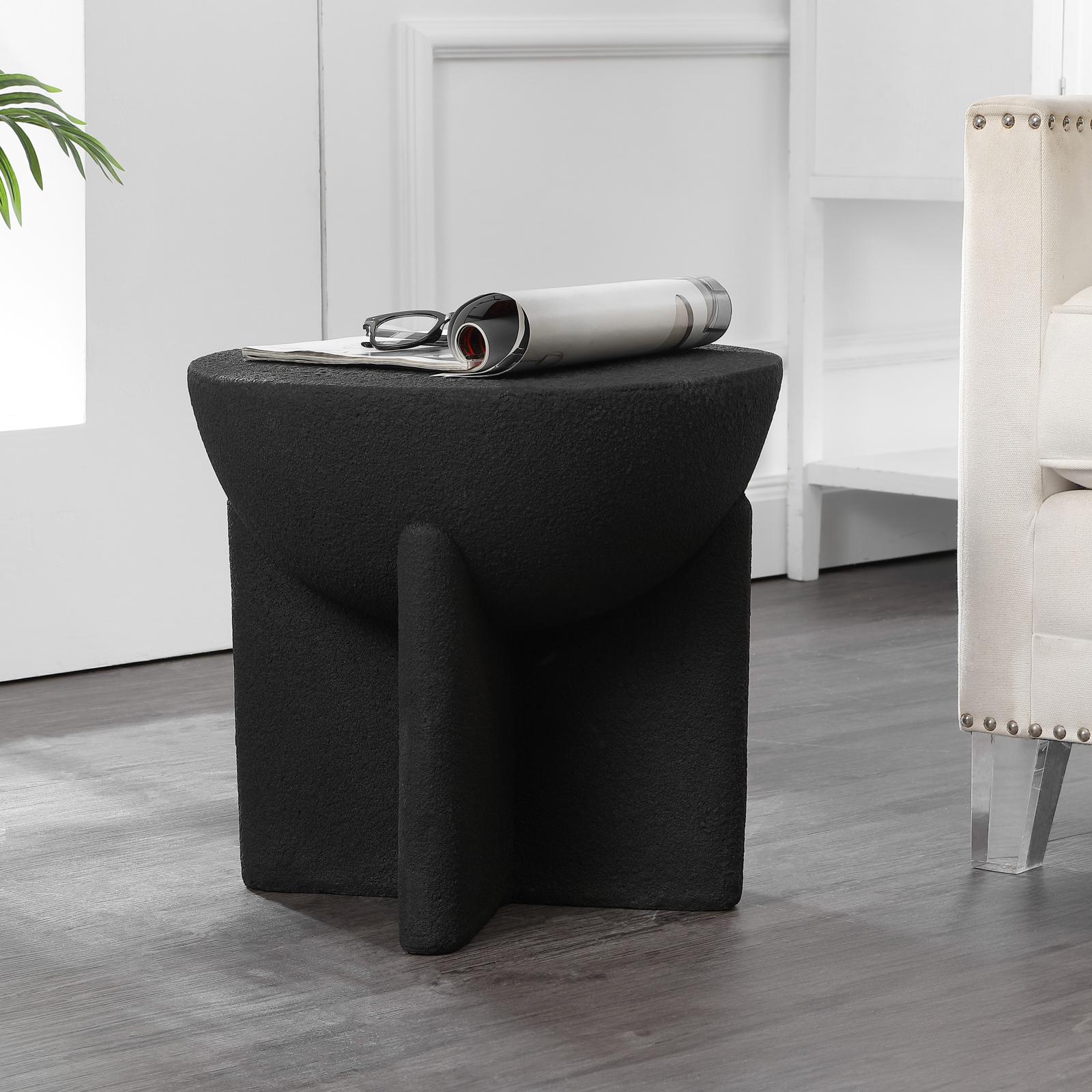 Brady Minimalist Modern Drum Accent Table 1 Brady Minimalist Modern Drum Accent Table