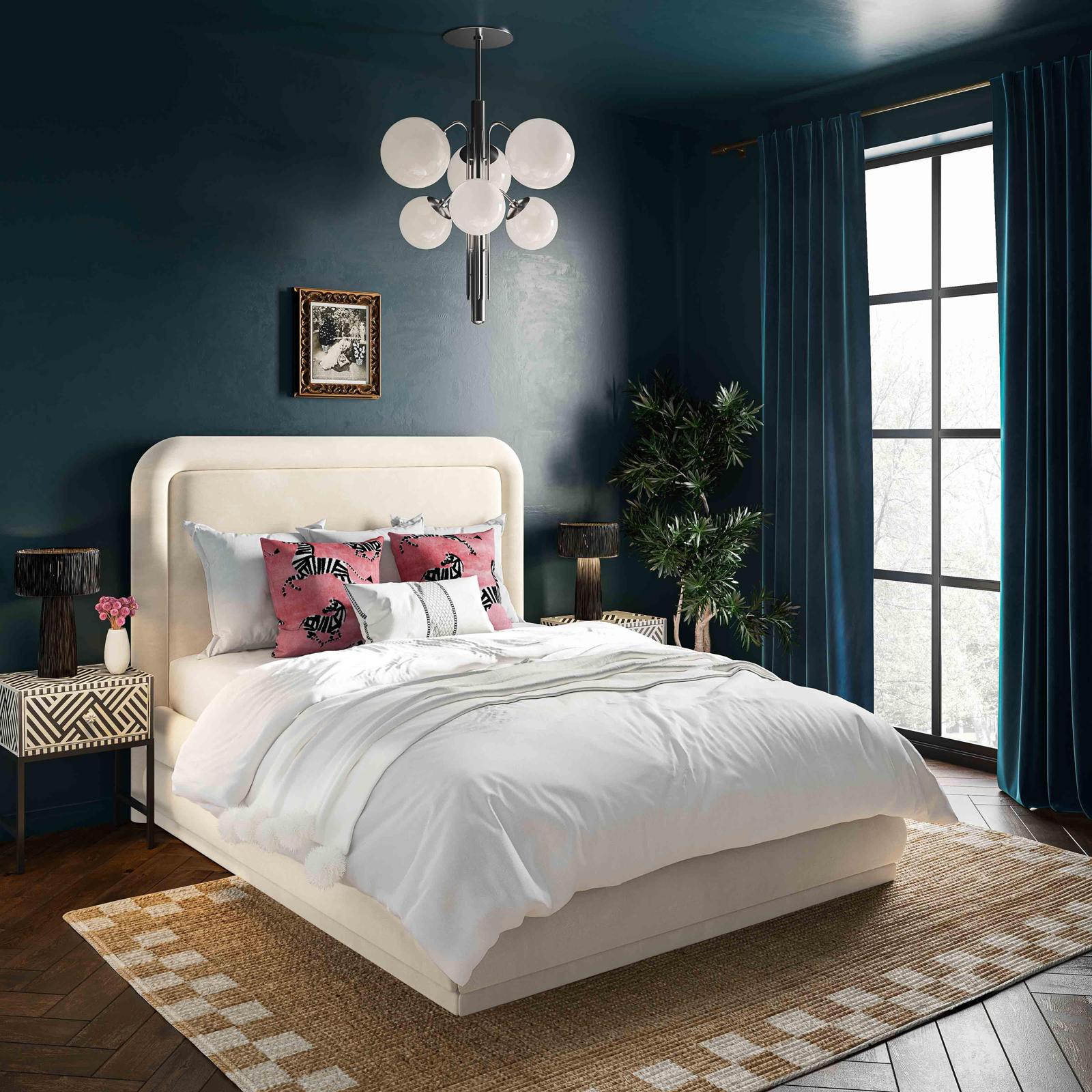 Briella Velvet Bed 1 Briella Velvet Bed