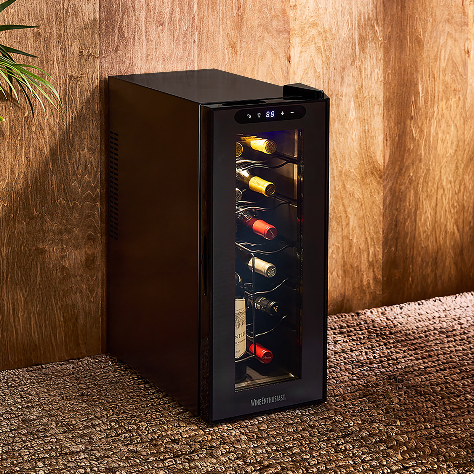 12-Bottle Wine Fridge with Upright Bottle Holder