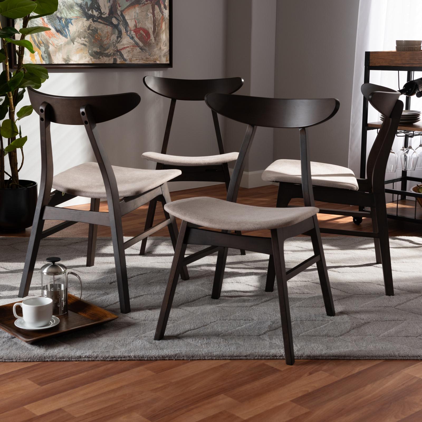 Britte Mid-Century Modern Dining Chair, Set of 4 4 Britte Mid-Century Modern Dining Chair, Set of 4