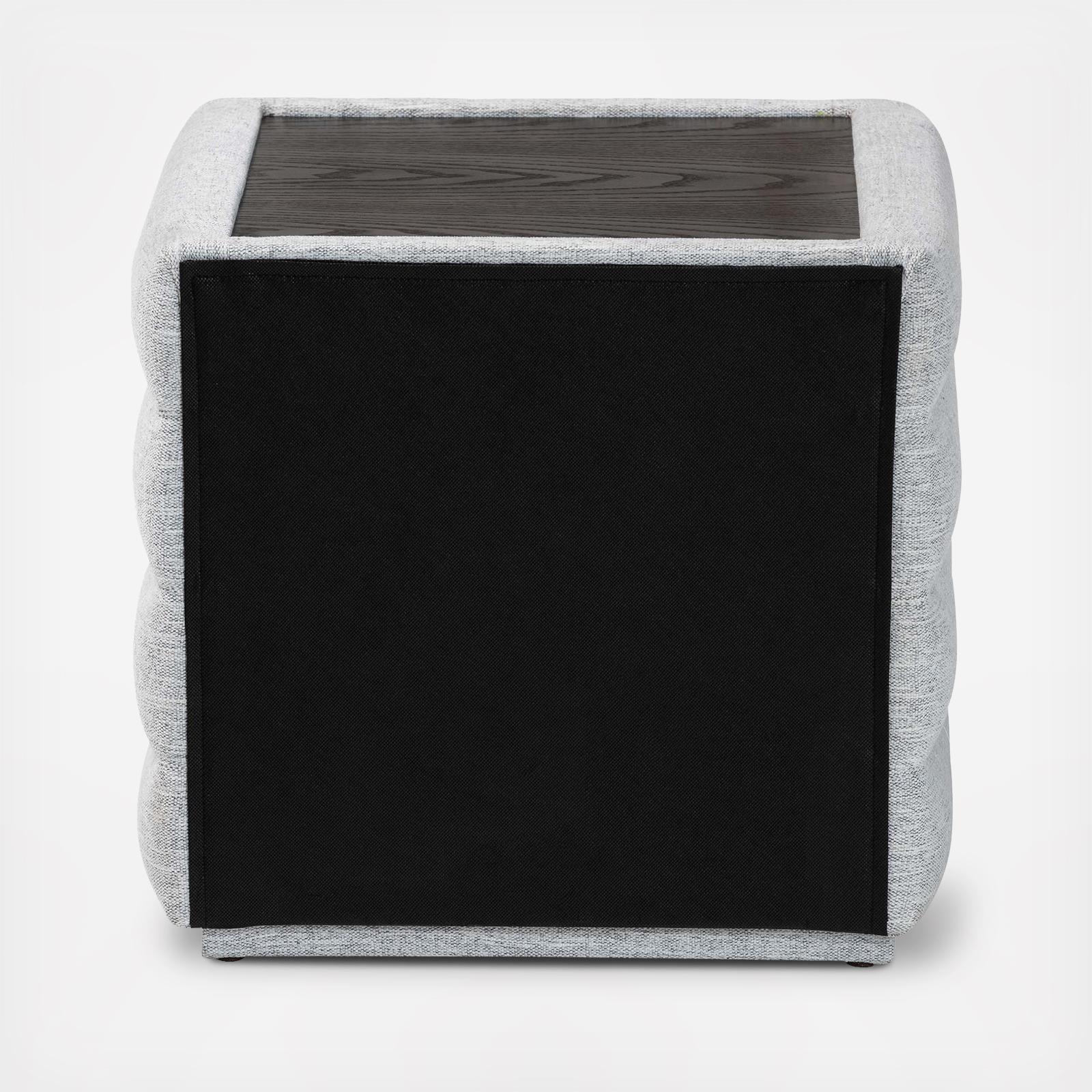 Cadmus Modern Channel-Tufted Fabric 2-Drawer Nightstand 7 Cadmus Modern Channel-Tufted Fabric 2-Drawer Nightstand