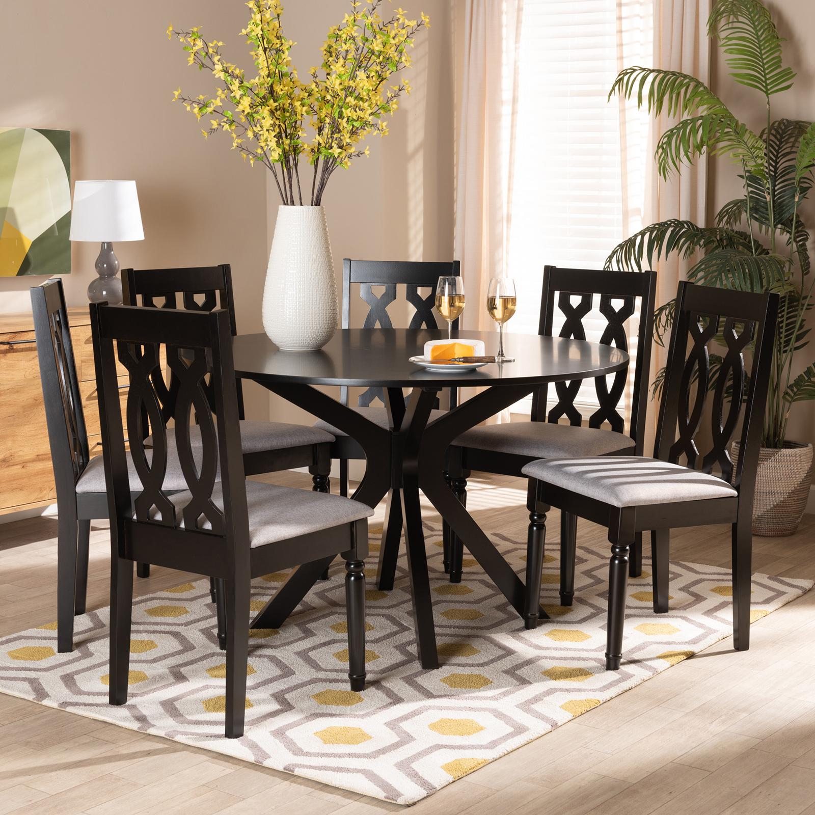 Callie Upholstered Wood 7-Piece Dining Set 9 Callie Upholstered Wood 7-Piece Dining Set
