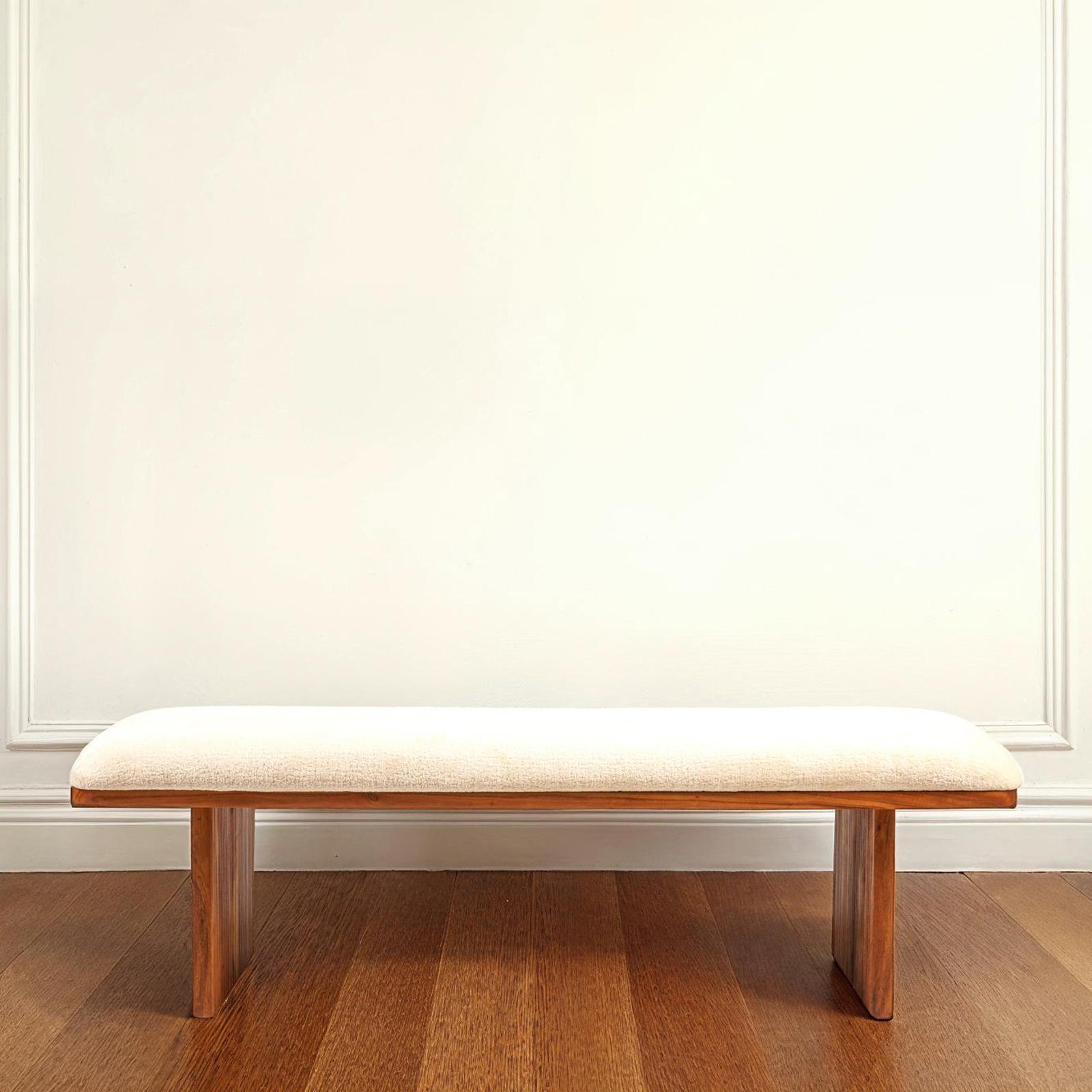 Canal Rectangular Crushed Velvet Bench 4 Canal Rectangular Crushed Velvet Bench