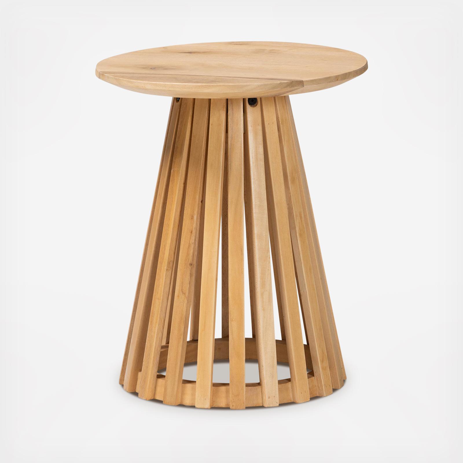 Caribic Modern Slatted End Table 2 Caribic Modern Slatted End Table