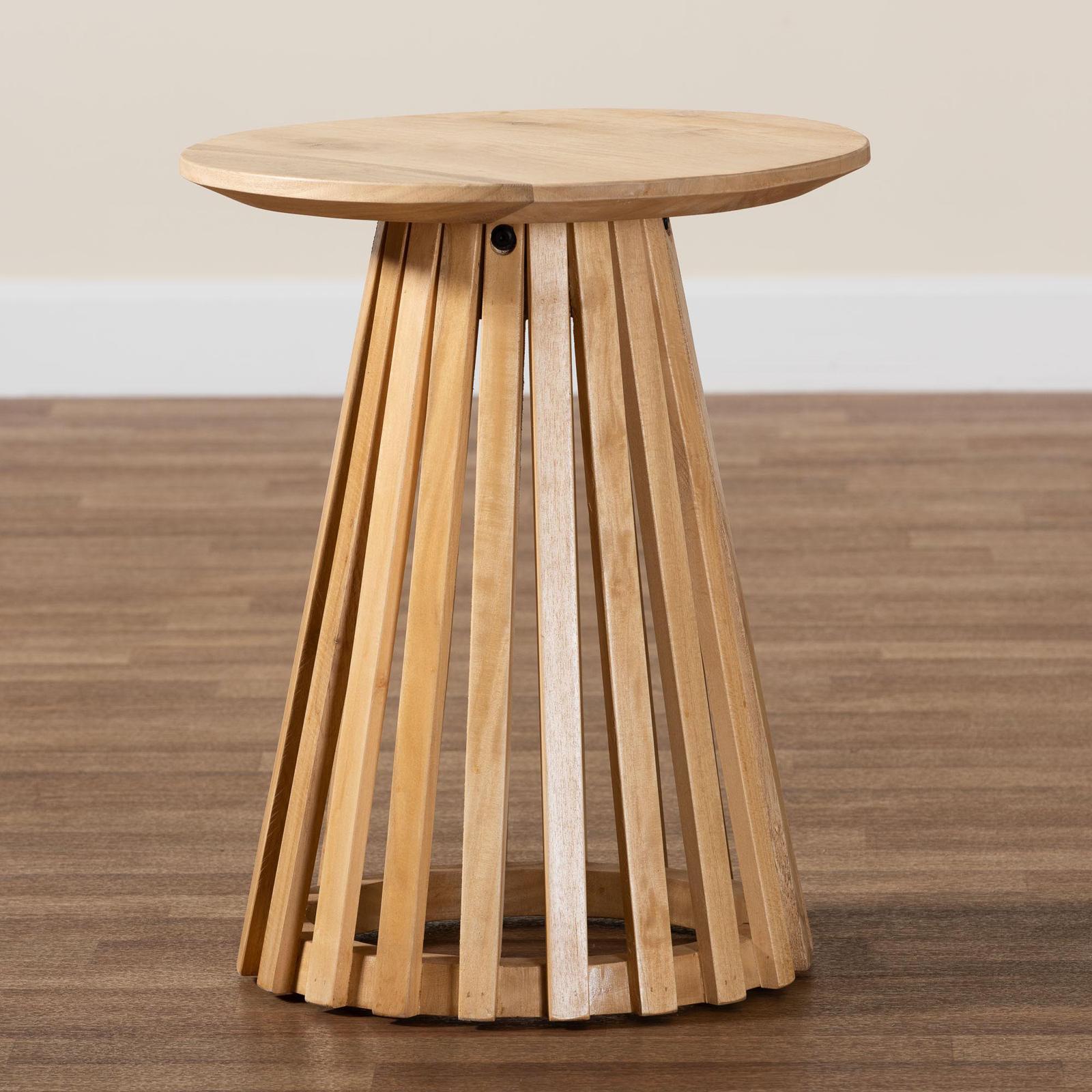 Caribic Modern Slatted End Table 3 Caribic Modern Slatted End Table