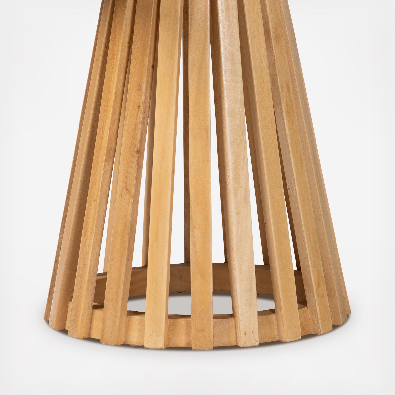 Caribic Modern Slatted End Table 4 Caribic Modern Slatted End Table