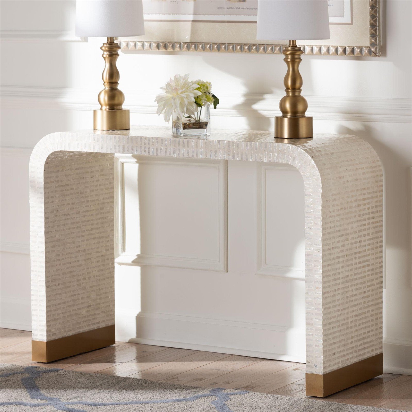 Carlyn Capiz Shell Console Table 1 Carlyn Capiz Shell Console Table