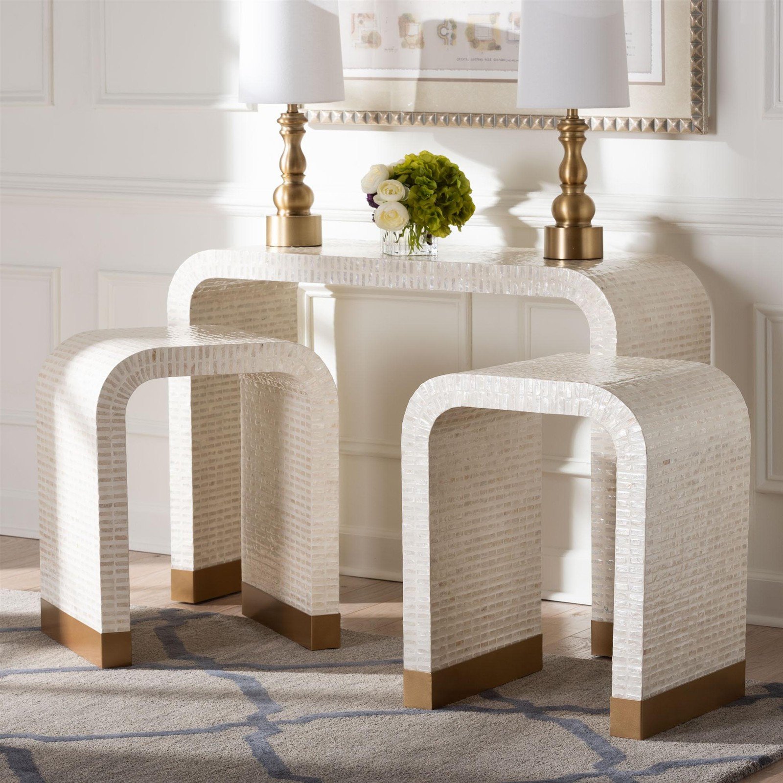 Carlyn Capiz Shell Console Table 4 Carlyn Capiz Shell Console Table