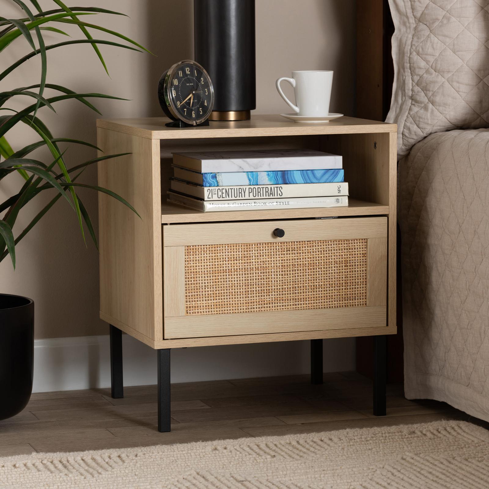 Caterina Natural Rattan 1-Door Nightstand 17 Caterina Natural Rattan 1-Door Nightstand