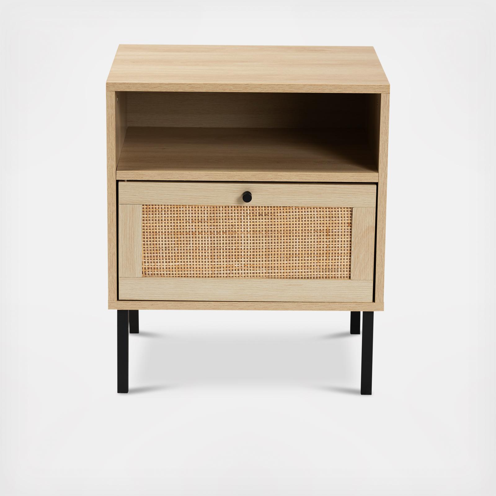 Caterina Natural Rattan 1-Door Nightstand 2 Caterina Natural Rattan 1-Door Nightstand