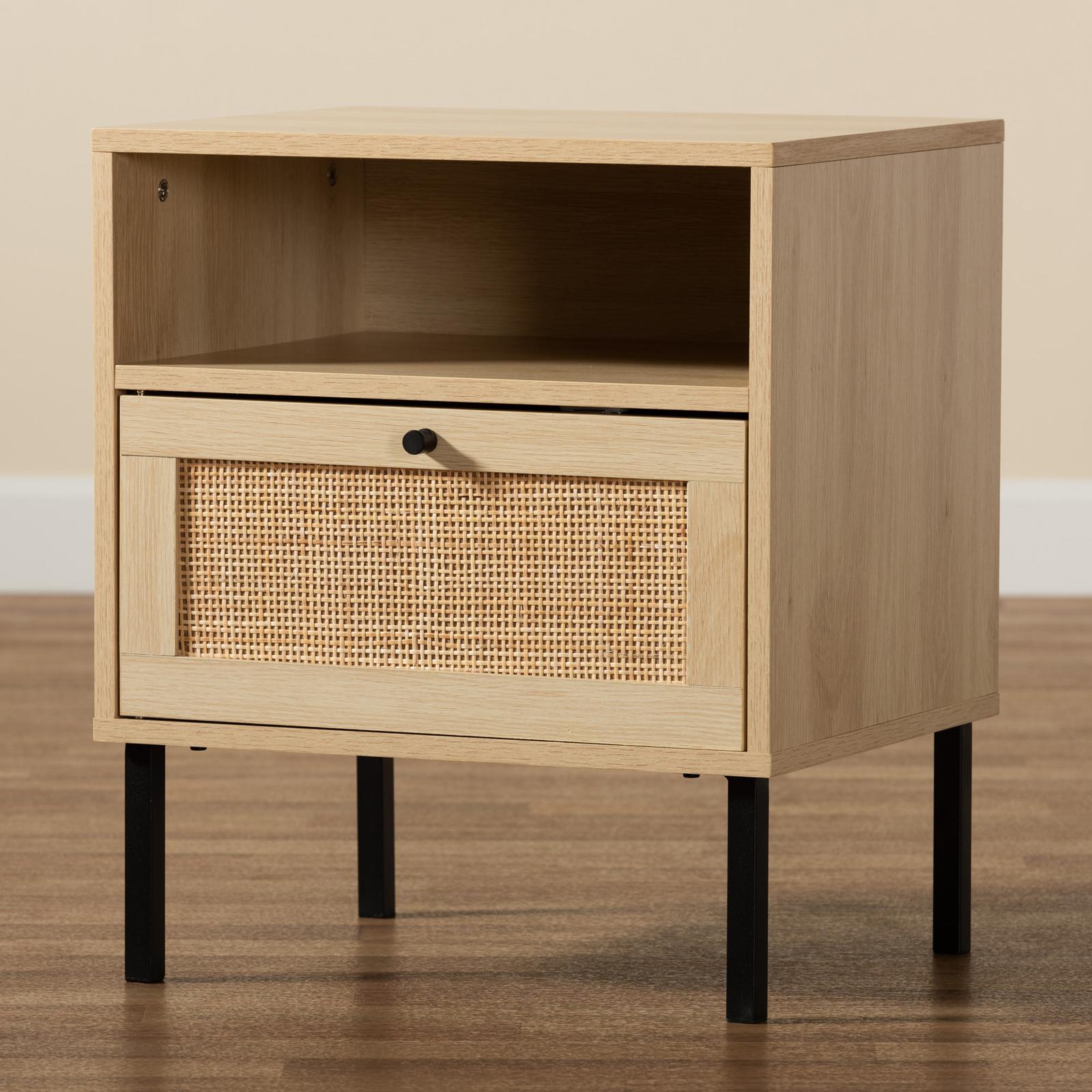 Caterina Natural Rattan 1-Door Nightstand 3 Caterina Natural Rattan 1-Door Nightstand