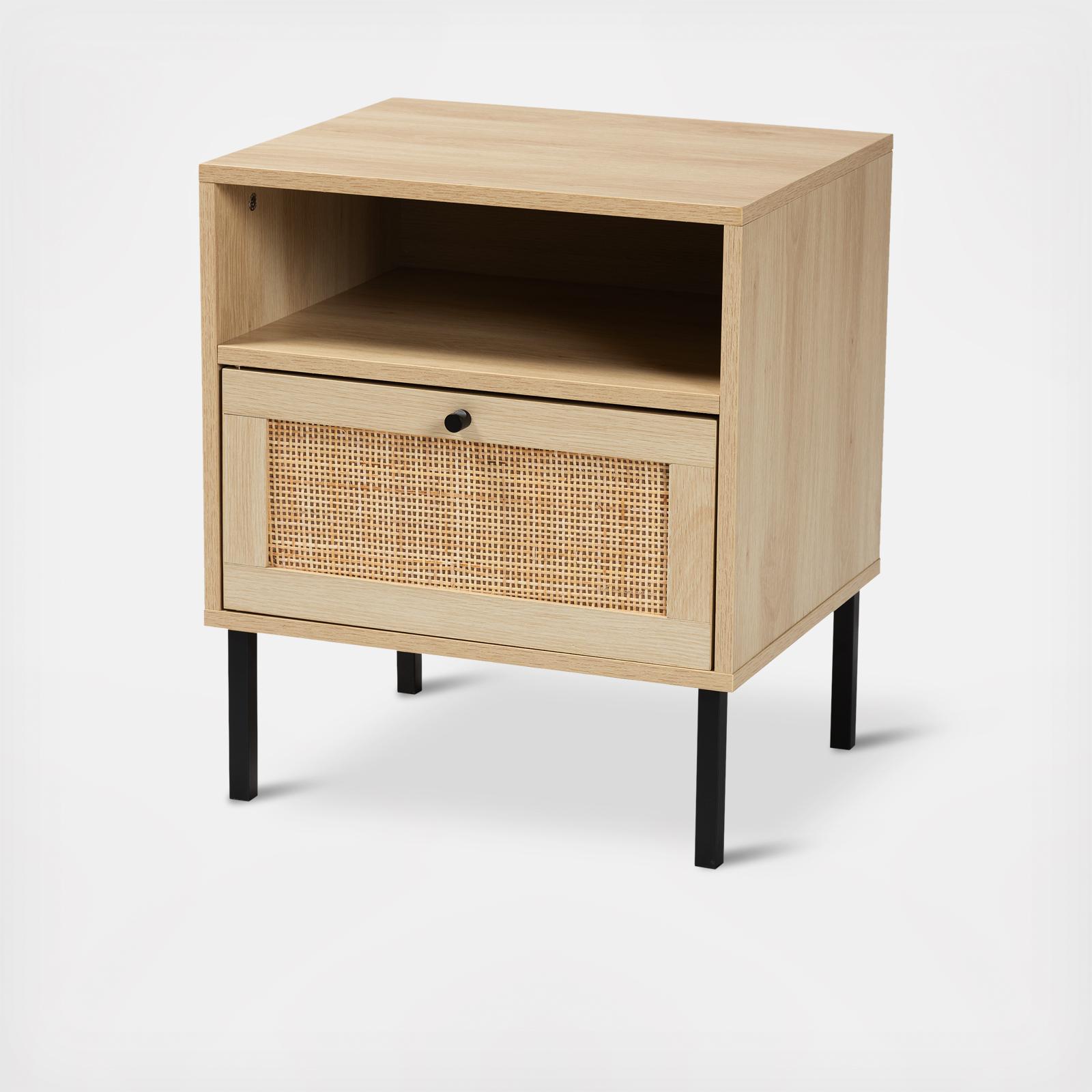 Caterina Natural Rattan 1-Door Nightstand 4 Caterina Natural Rattan 1-Door Nightstand