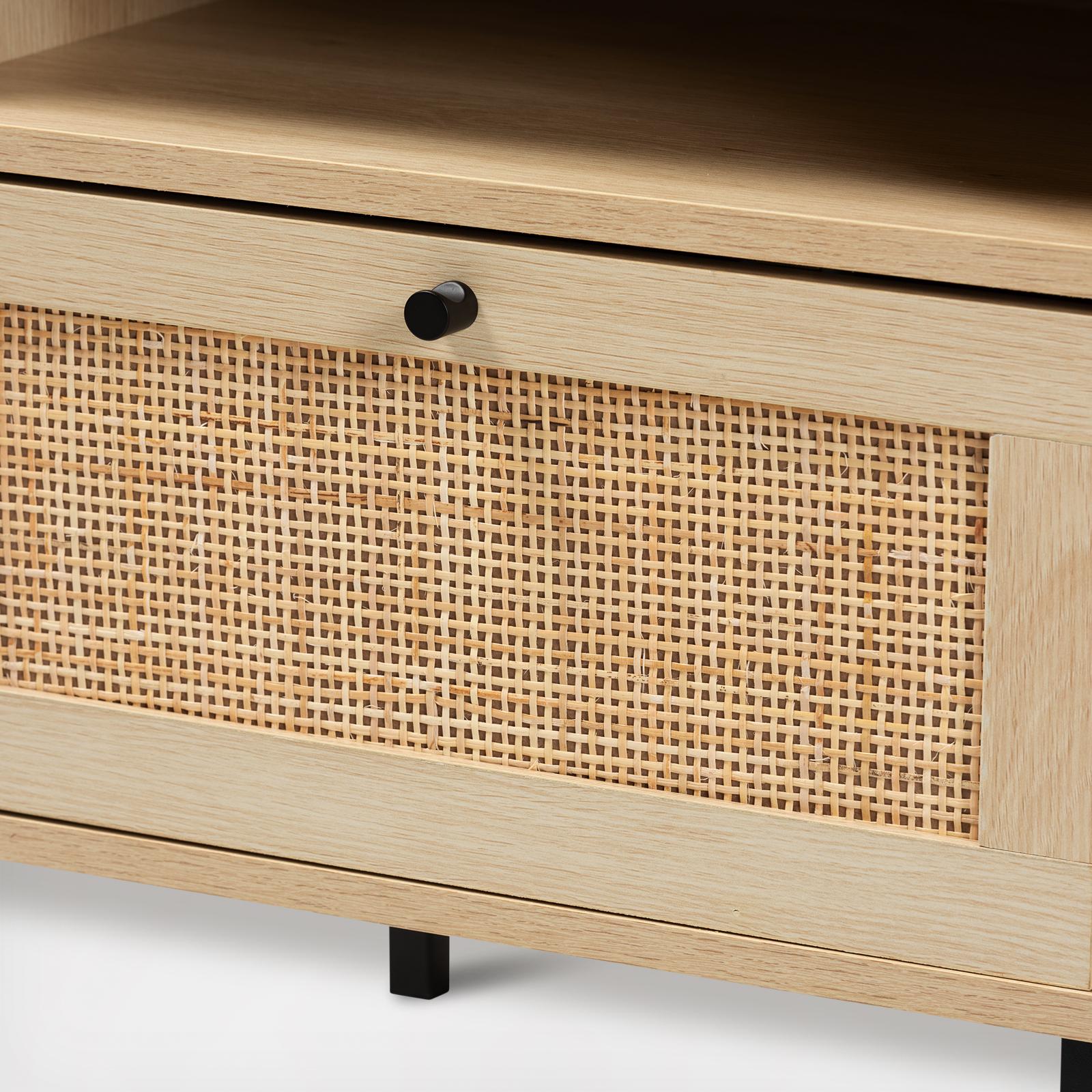 Caterina Natural Rattan 1-Door Nightstand 6 Caterina Natural Rattan 1-Door Nightstand