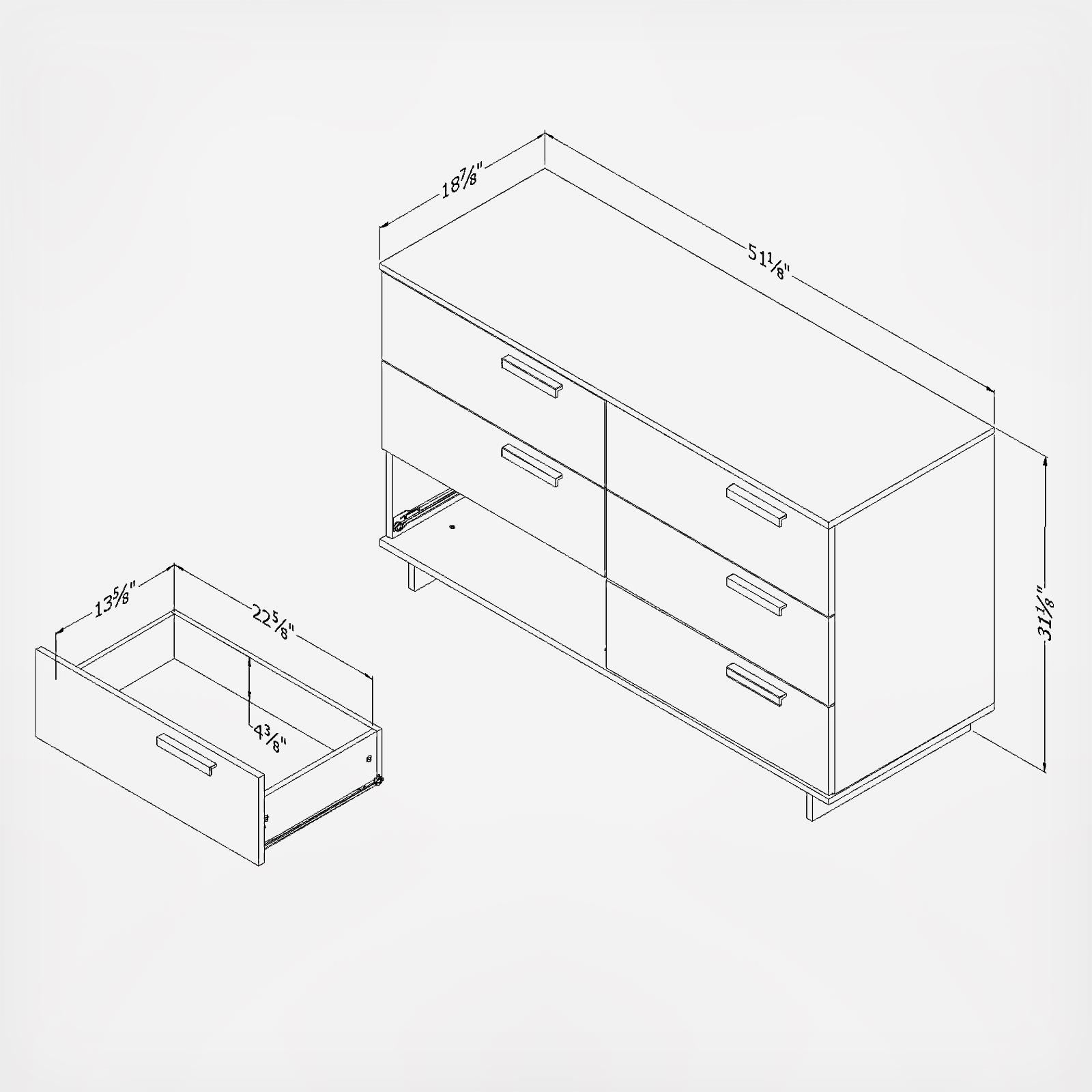Cavalleri 6-Drawer Double Dresser 7 Cavalleri 6-Drawer Double Dresser