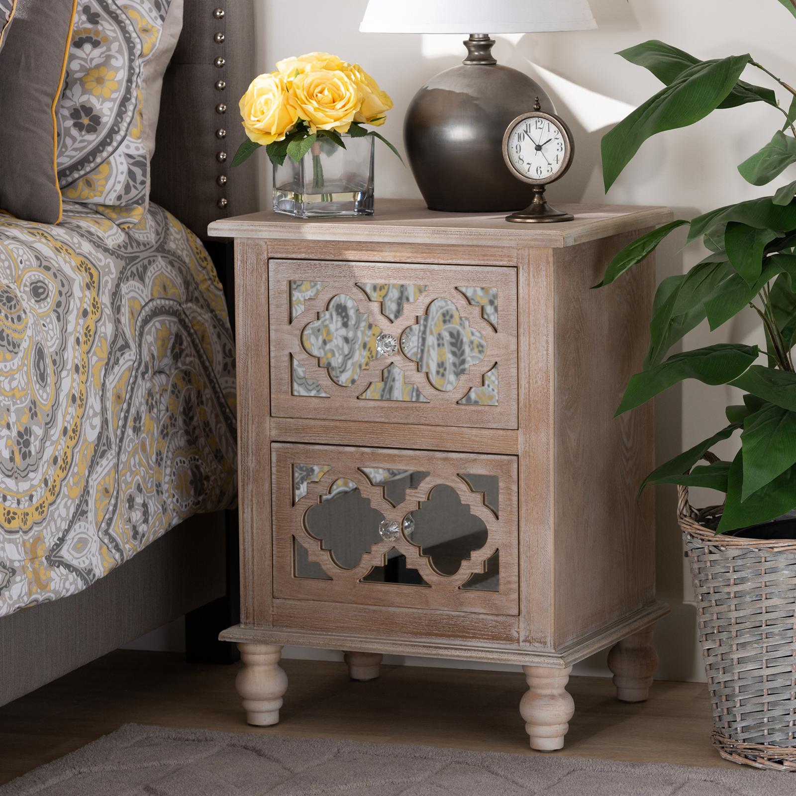 Celia French 2-Drawer Quatrefoil Nightstand 13 Celia French 2-Drawer Quatrefoil Nightstand
