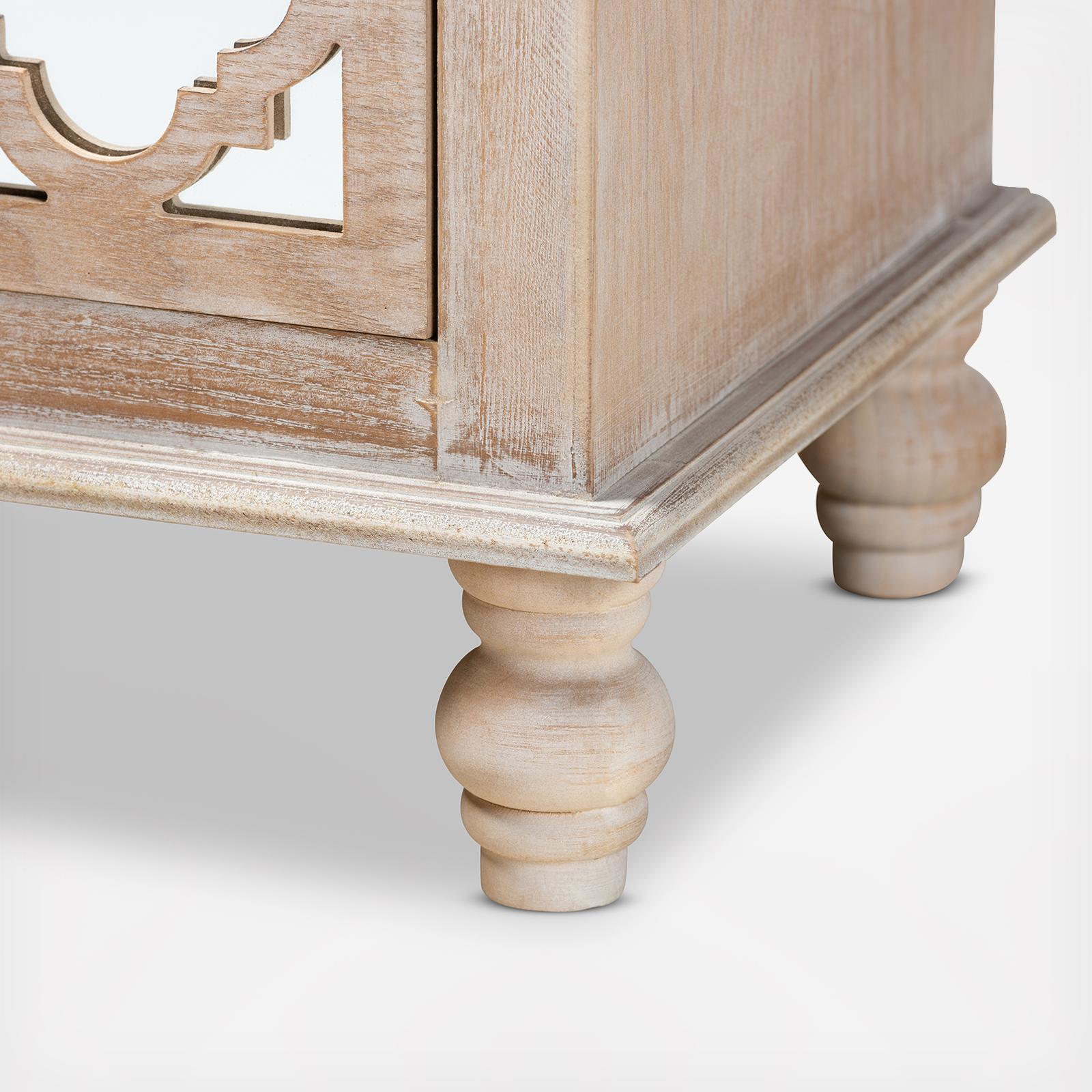 Celia French 2-Drawer Quatrefoil Nightstand 6 Celia French 2-Drawer Quatrefoil Nightstand