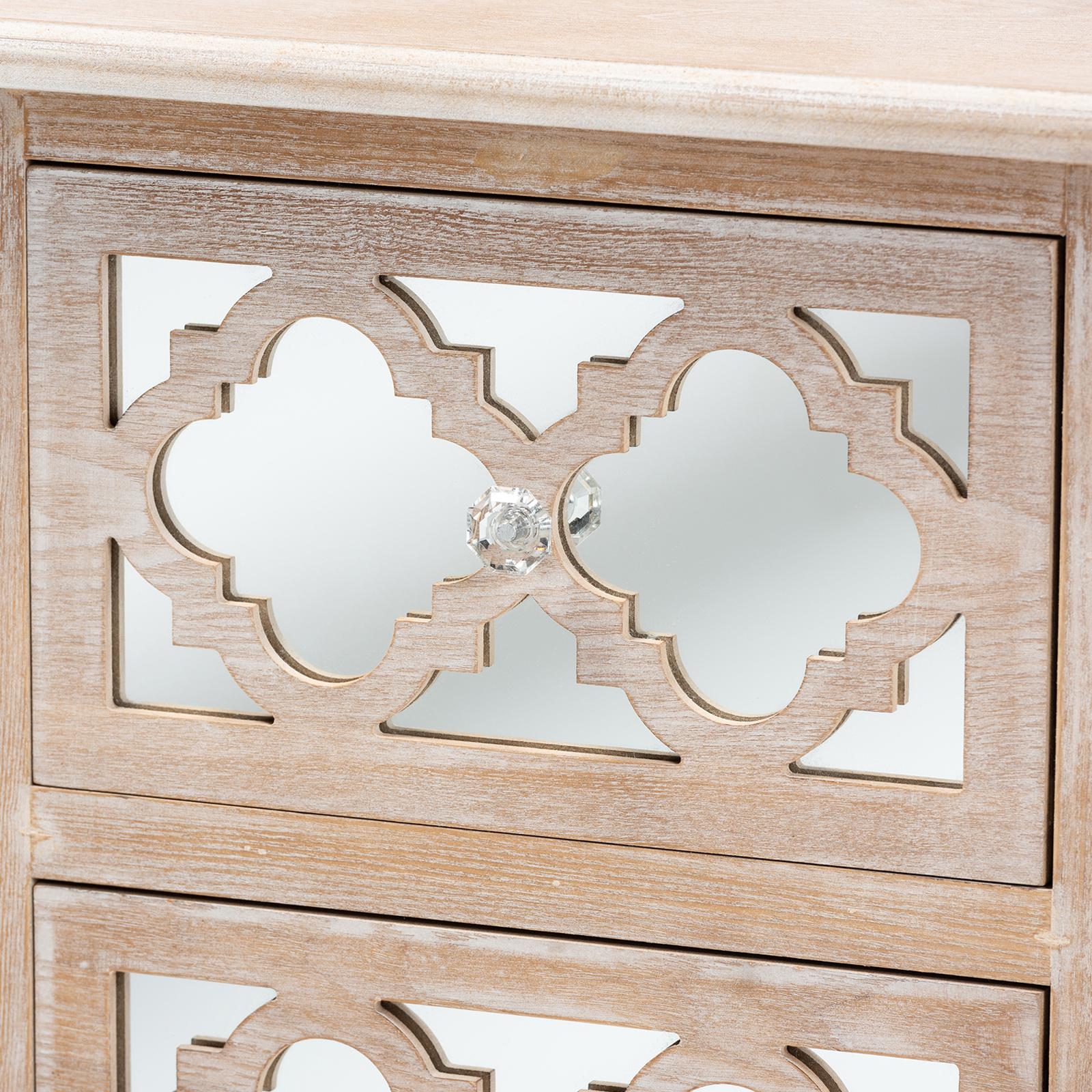 Celia French 2-Drawer Quatrefoil Nightstand 7 Celia French 2-Drawer Quatrefoil Nightstand
