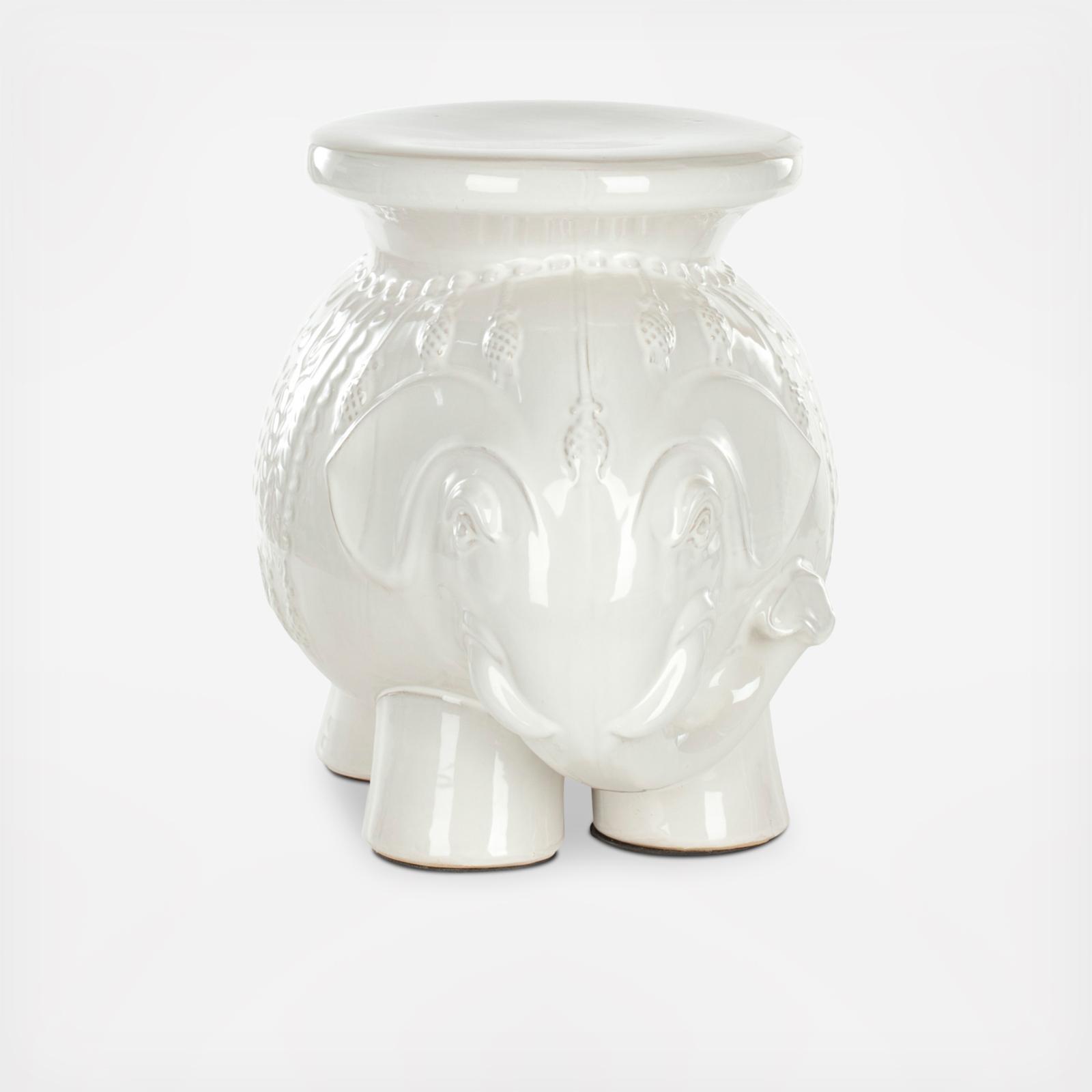 Ceramic Elephant Stool 3 Ceramic Elephant Stool