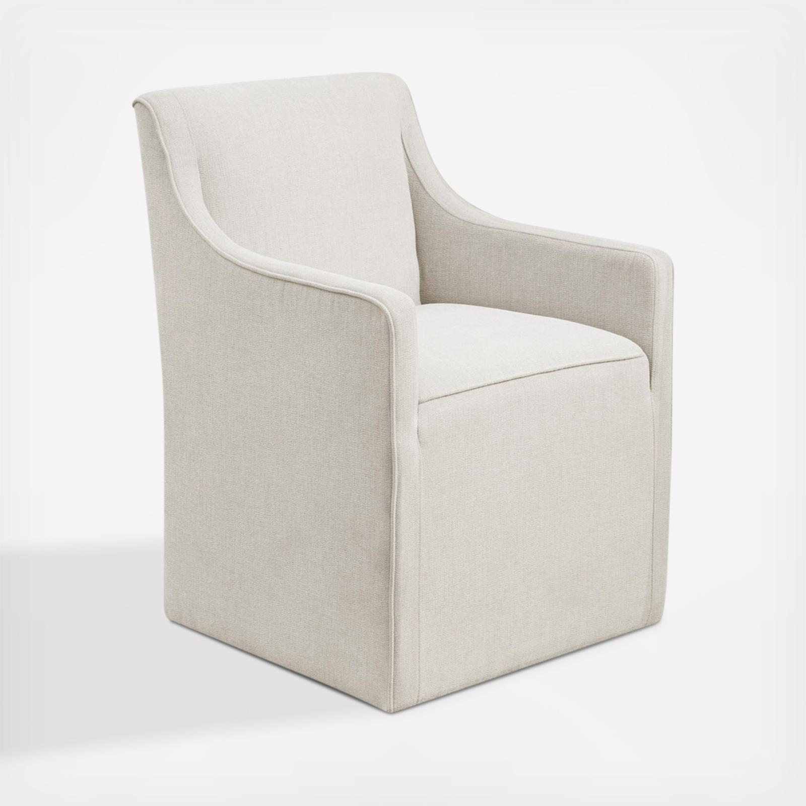 Charlotte Dining Arm Chair with Casters 2 Charlotte Dining Arm Chair with Casters