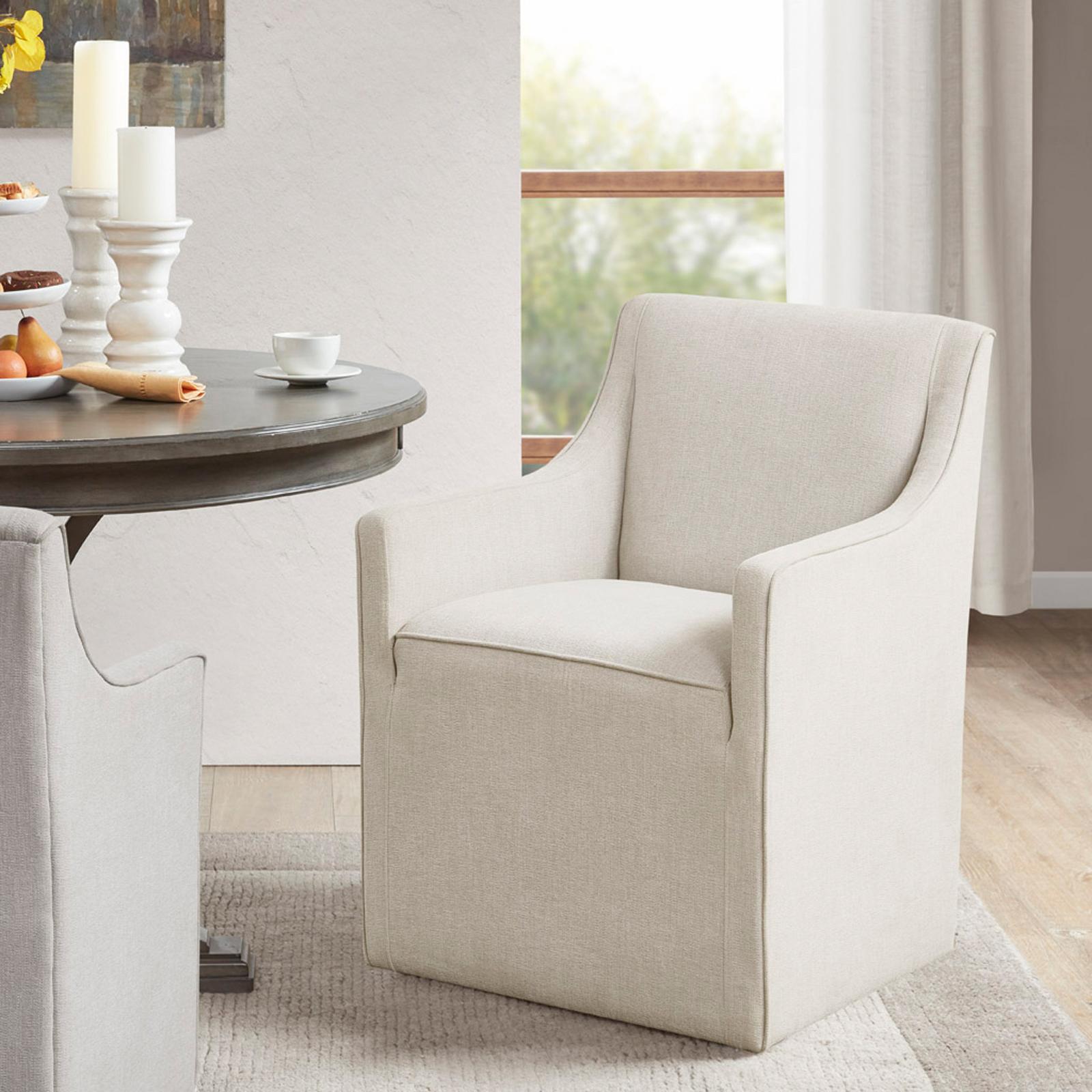 Charlotte Dining Arm Chair with Casters 3 Charlotte Dining Arm Chair with Casters