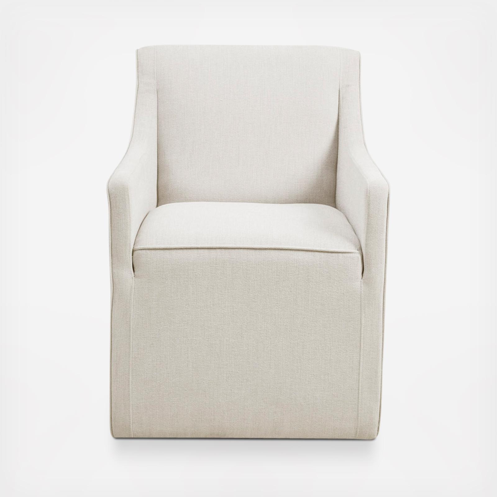Charlotte Dining Arm Chair with Casters 4 Charlotte Dining Arm Chair with Casters