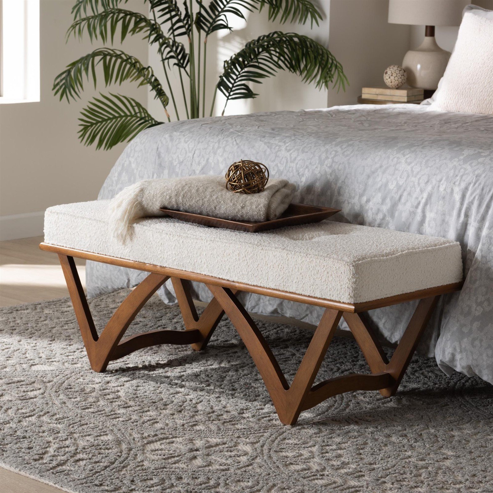 Chenoa Japandi Boucle Wood Bench 14 Chenoa Japandi Boucle Wood Bench