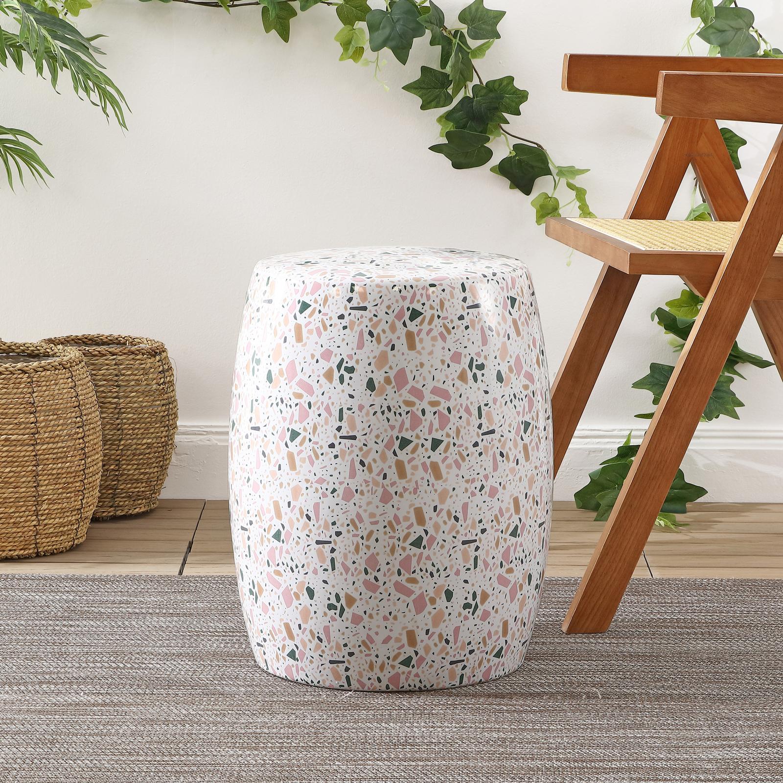 Chiara Terrazzo Ceramic Garden Stool 4 Chiara Terrazzo Ceramic Garden Stool