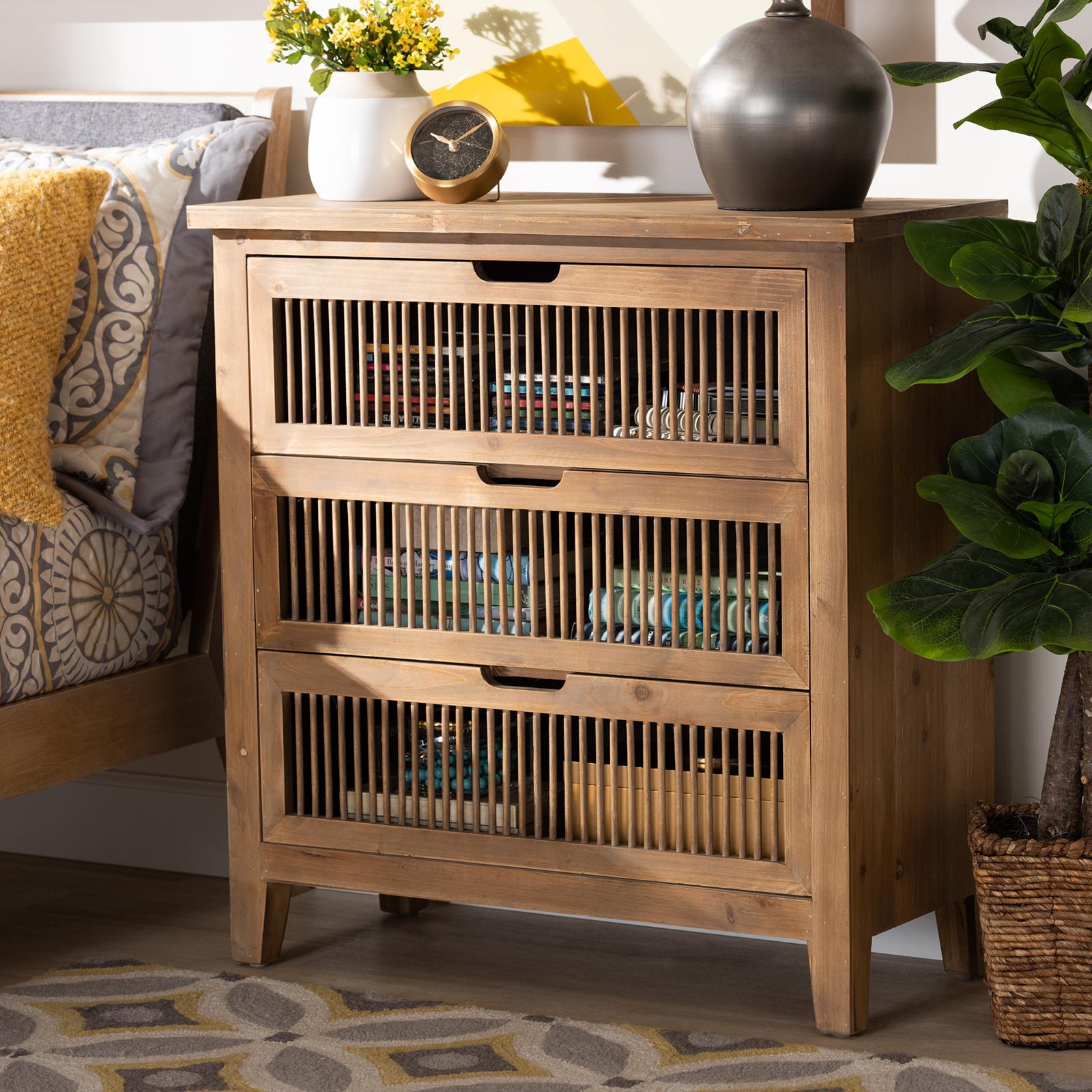 Clement 3-Drawer Spindle Cabinet 16 Clement 3-Drawer Spindle Cabinet