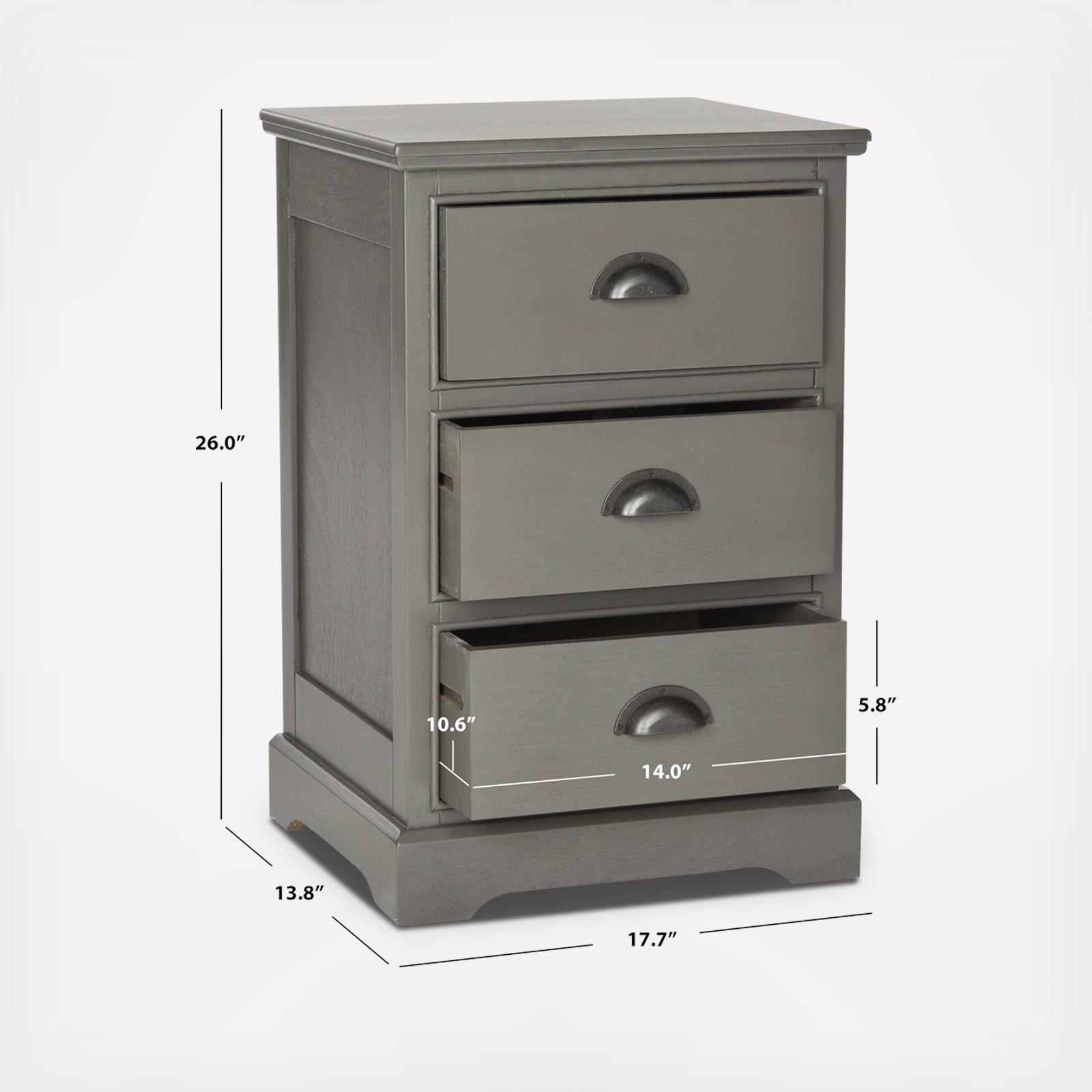 Classic 3-Drawer Side Table 4 Classic 3-Drawer Side Table