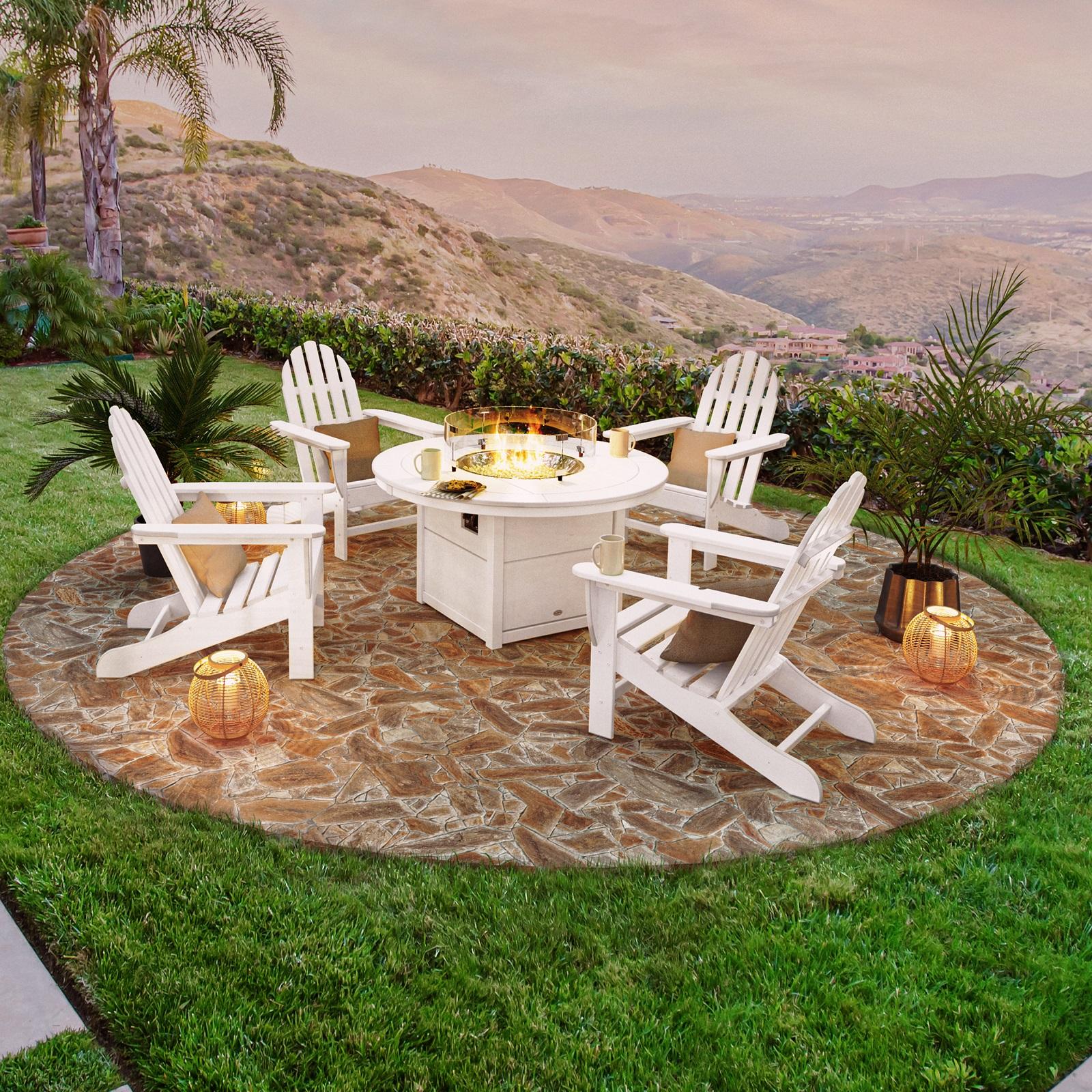 Classic Adirondack 5-Piece Outdoor Conversation Set 1 Classic Adirondack 5-Piece Outdoor Conversation Set