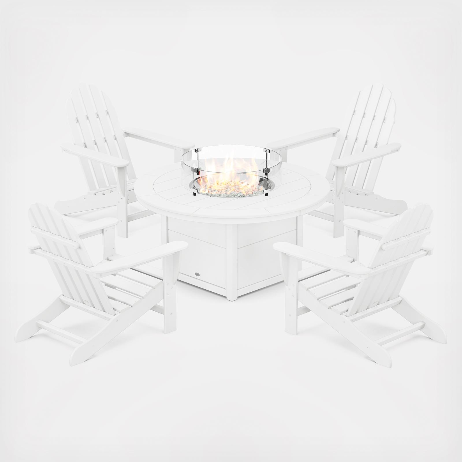Classic Adirondack 5-Piece Outdoor Conversation Set 2 Classic Adirondack 5-Piece Outdoor Conversation Set