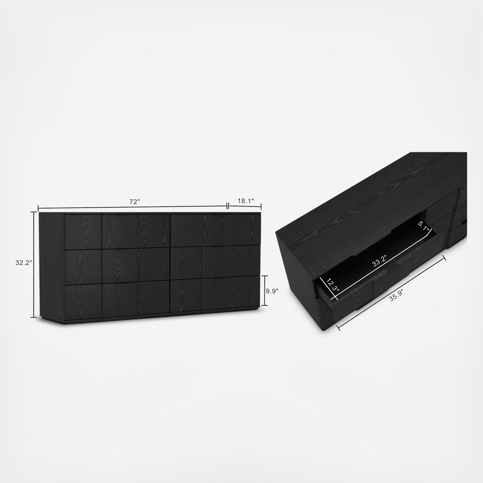 Clive 6-Drawer Dresser 8 Clive 6-Drawer Dresser