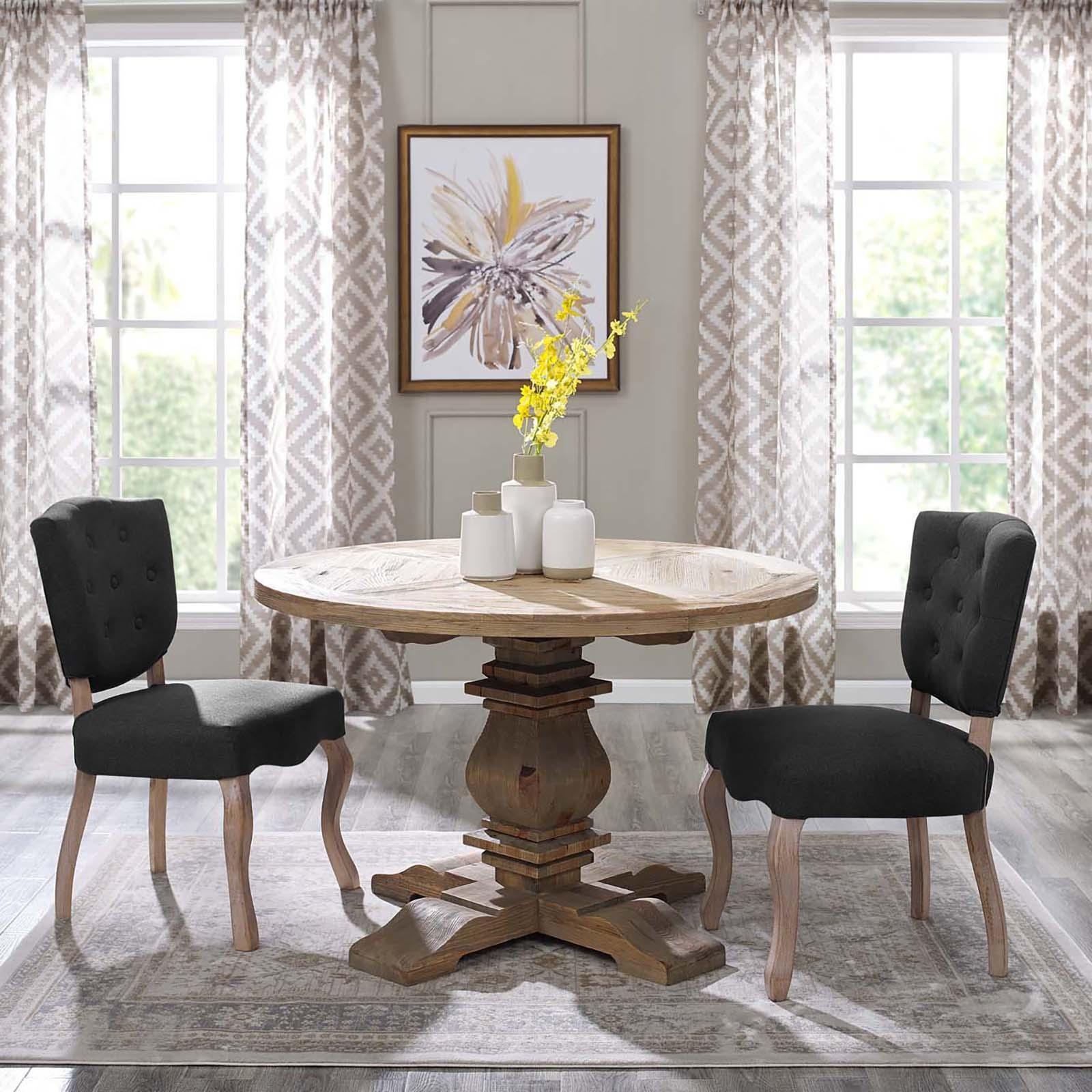 Column Round Pine Wood Dining Table 9 Column Round Pine Wood Dining Table