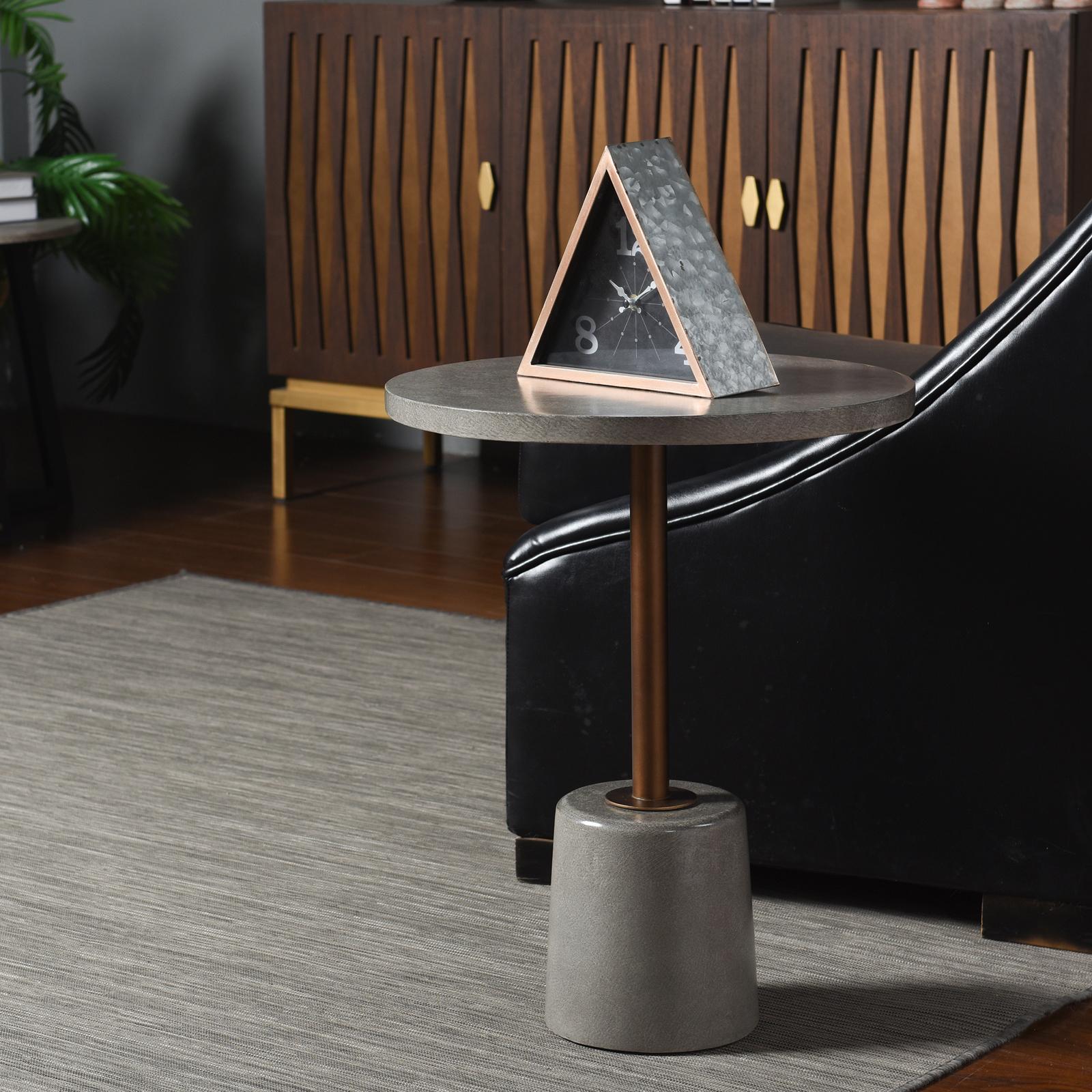 Concrete Pedestal Accent Side Table 9 Concrete Pedestal Accent Side Table