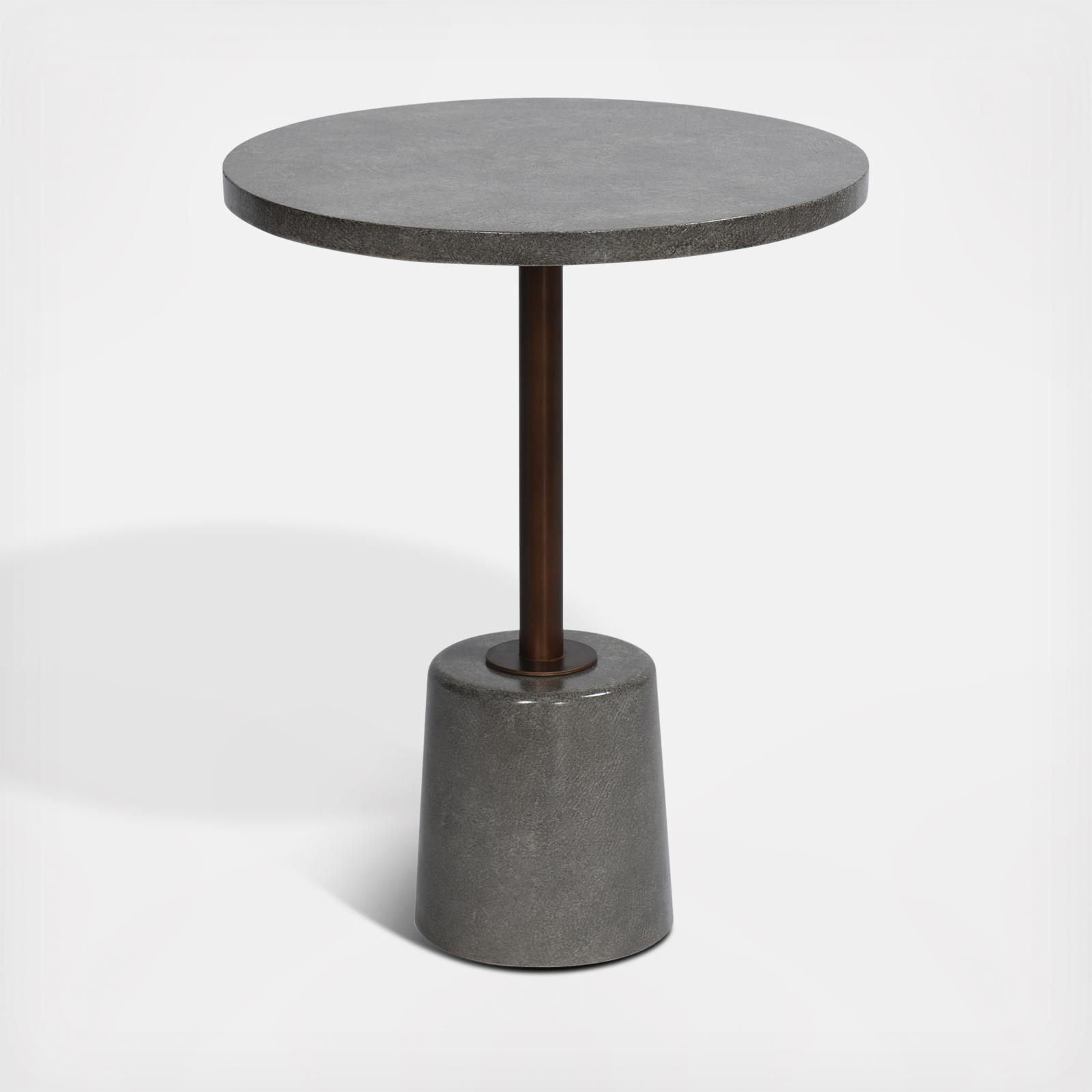 Concrete Pedestal Accent Side Table