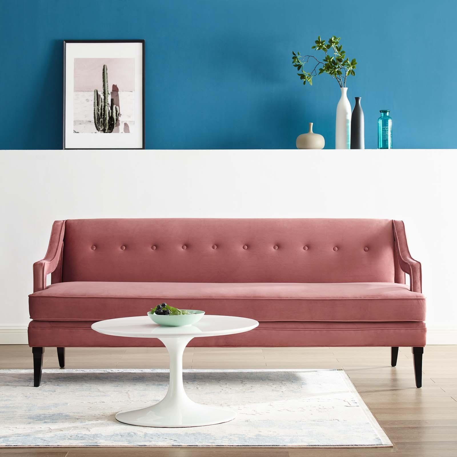 Concur Button Tufted Upholstered Velvet Sofa 1 Concur Button Tufted Upholstered Velvet Sofa