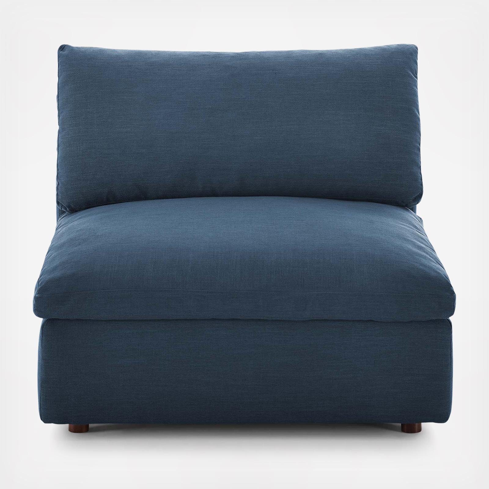 Commix Overstuffed Armless Chair 3 Commix Overstuffed Armless Chair