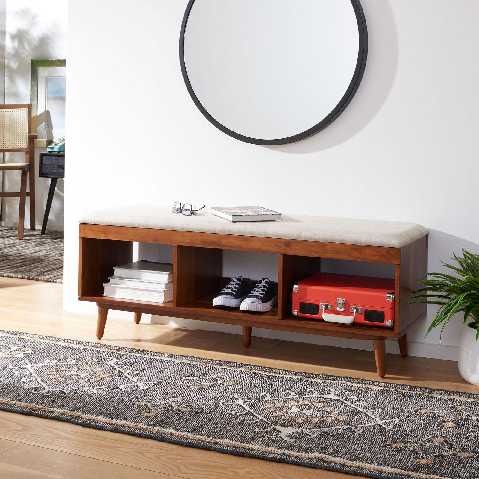 Cricket Open Shelf Cushioned Bench