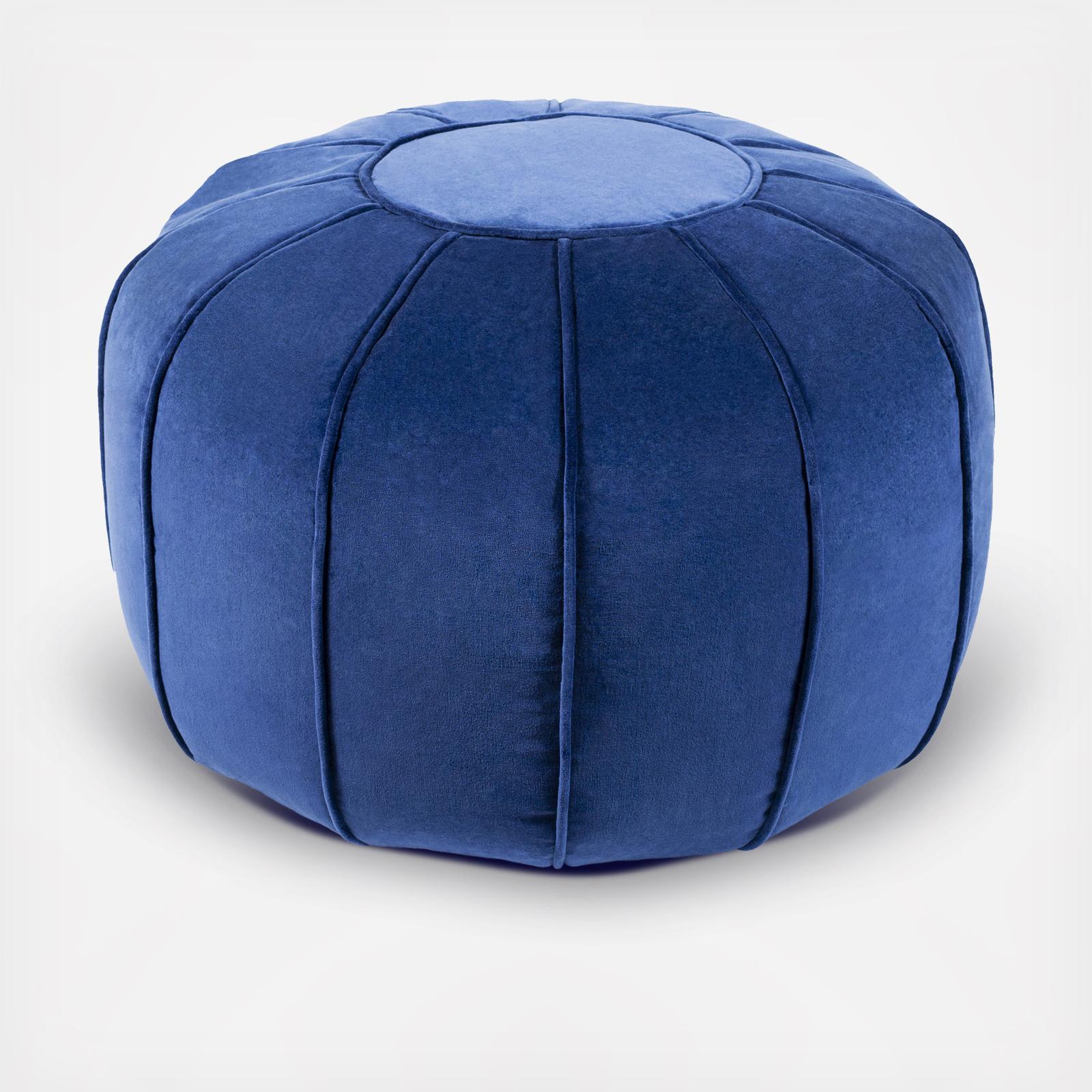 Cotton Velvet Pouf 7 Cotton Velvet Pouf