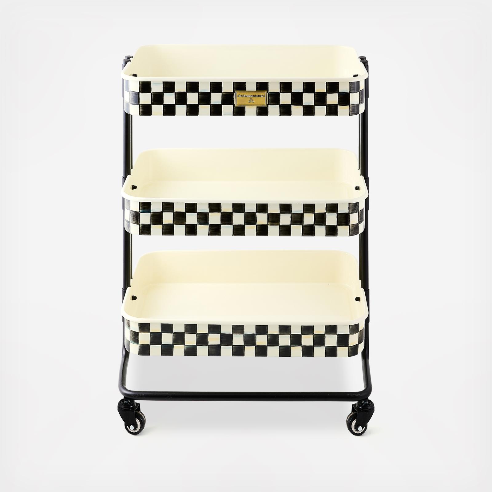 Courtly Check 3-Tier Kitchen Cart 2 Courtly Check 3-Tier Kitchen Cart