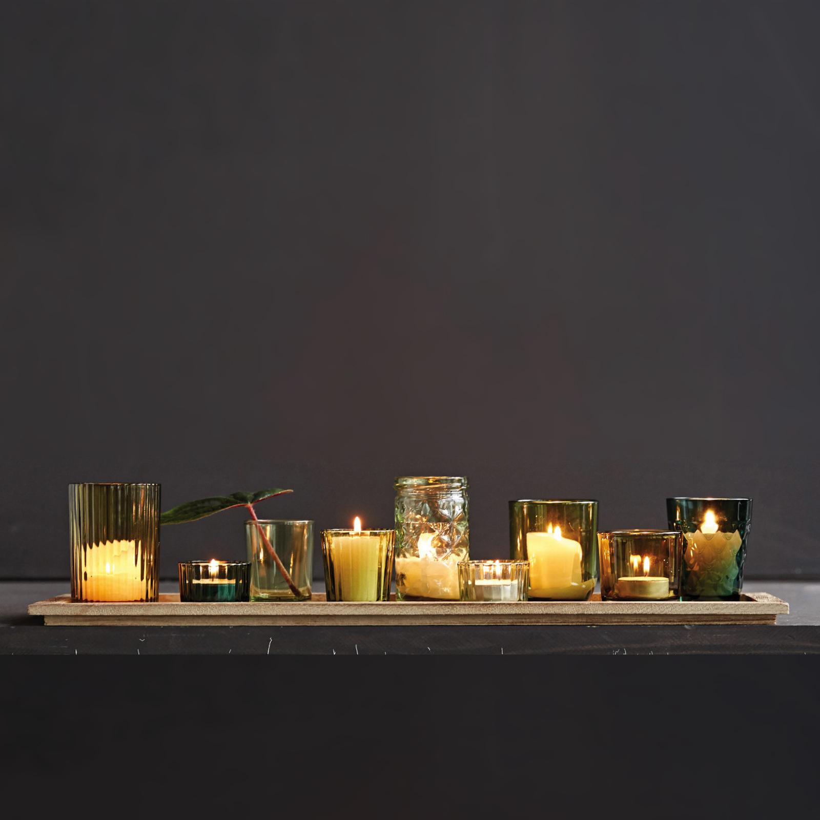 10-Piece Glass Votive Candle Holder Set 1 10-Piece Glass Votive Candle Holder Set