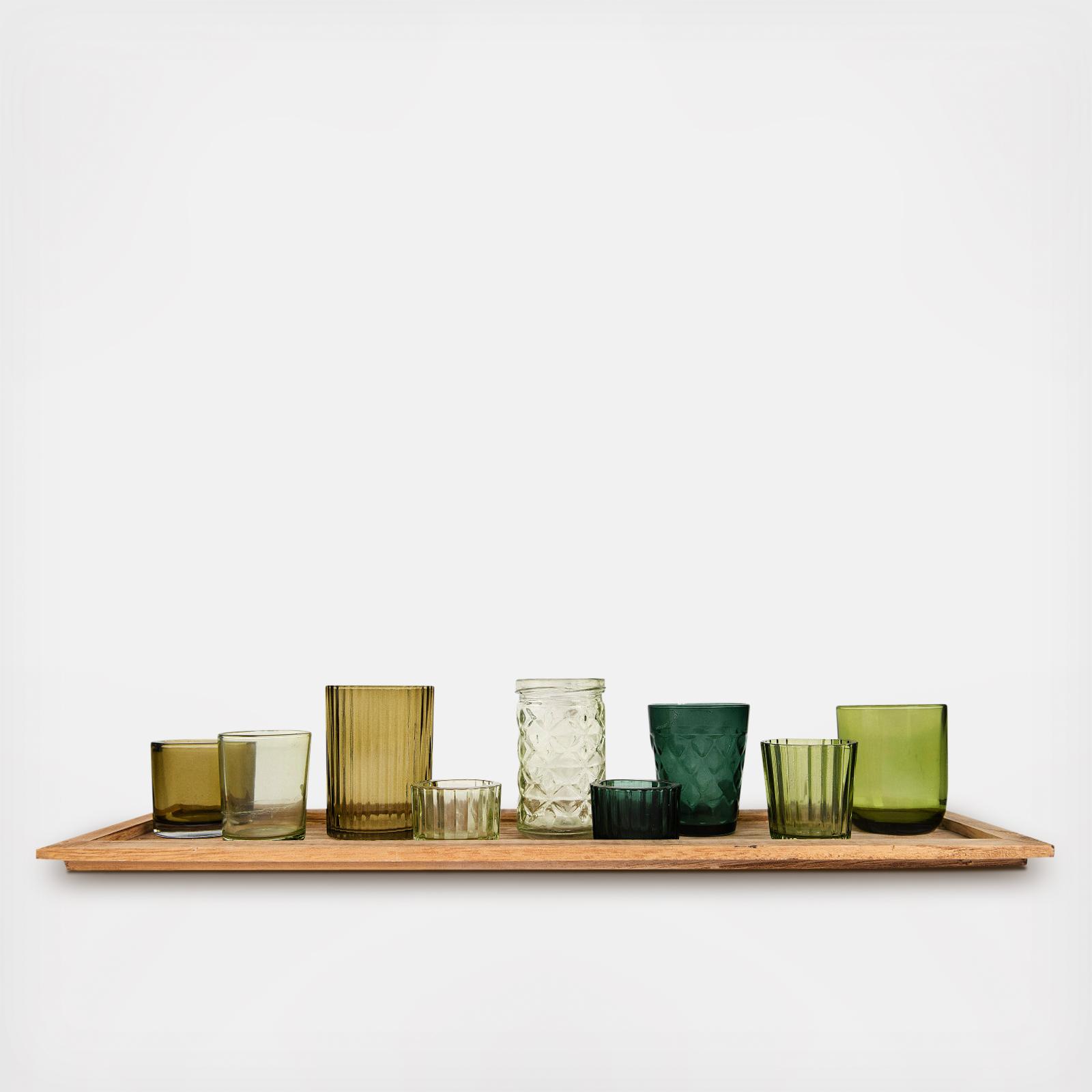 10-Piece Glass Votive Candle Holder Set 3 10-Piece Glass Votive Candle Holder Set