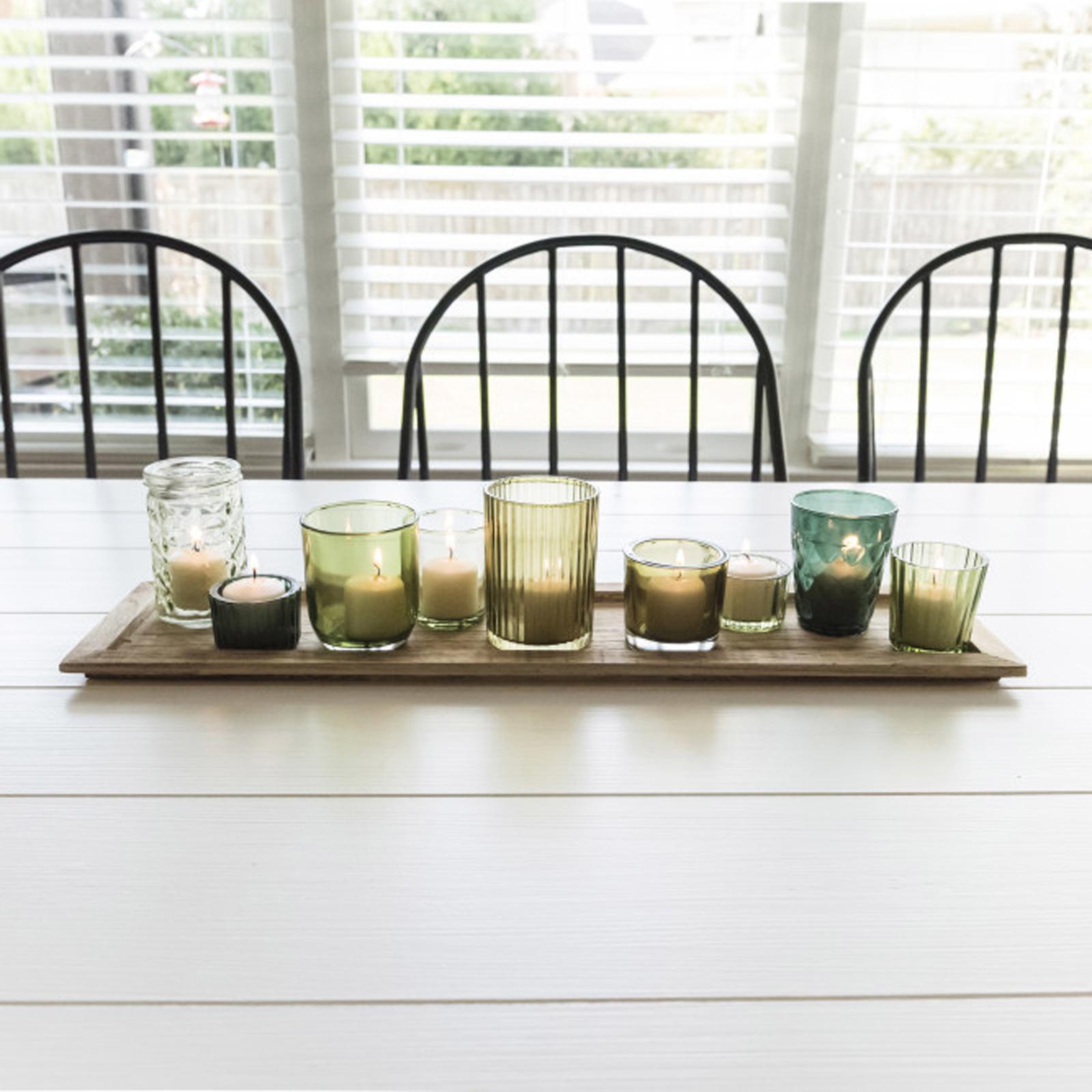 10-Piece Glass Votive Candle Holder Set 4 10-Piece Glass Votive Candle Holder Set
