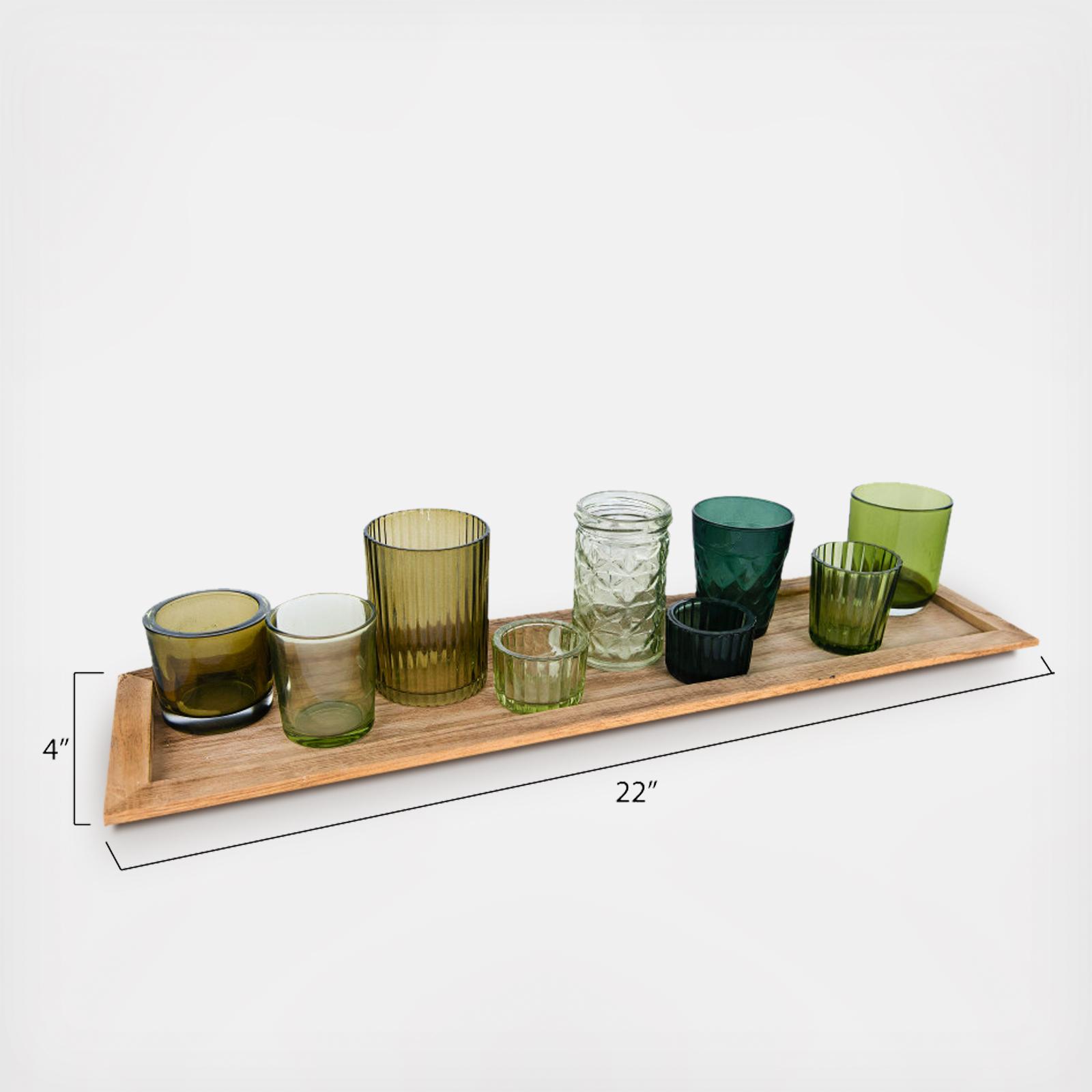 10-Piece Glass Votive Candle Holder Set 7 10-Piece Glass Votive Candle Holder Set