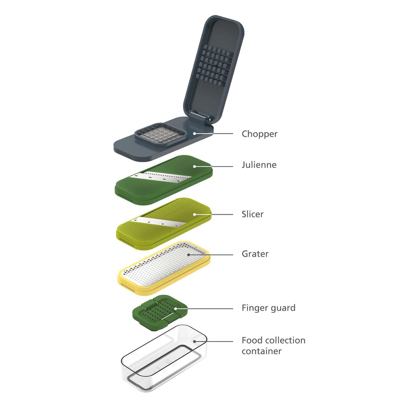 Multi-Prep Compact 4-in-1 Salad Preparation Set 5 Multi-Prep Compact 4-in-1 Salad Preparation Set