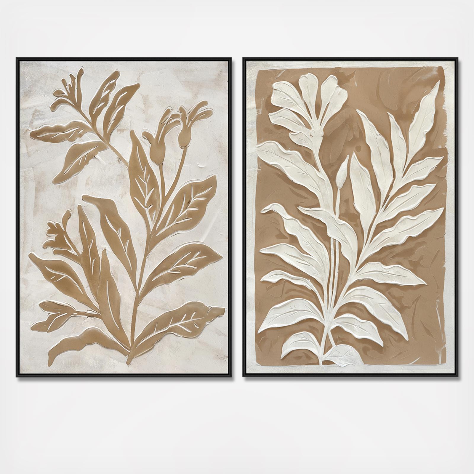 Canvas Hand Art with PS Frame, Set of 2 17 Canvas Hand Art with PS Frame, Set of 2