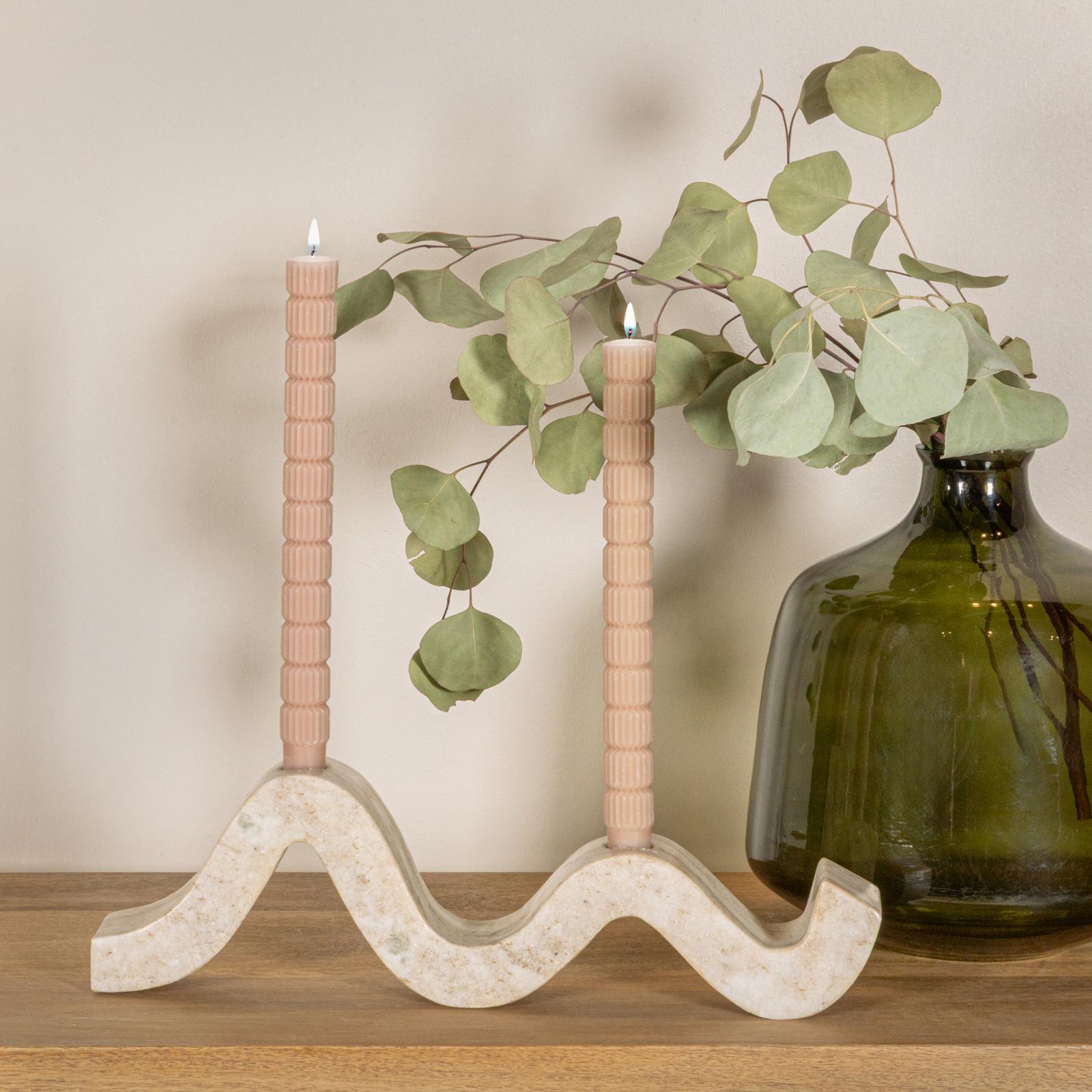 Modern Marble Wave Double Taper Candle Holder 1 Modern Marble Wave Double Taper Candle Holder