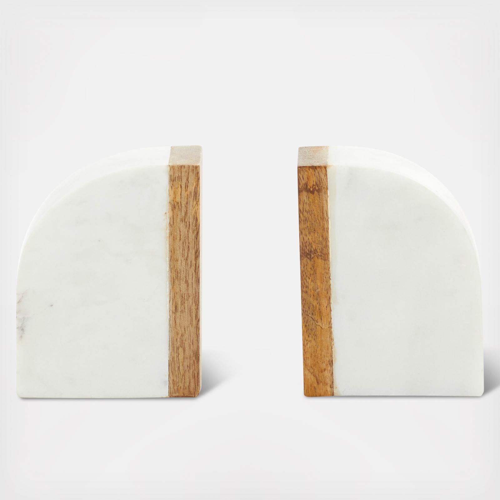 Two Toned Marble Modern Bookends 4 Two Toned Marble Modern Bookends