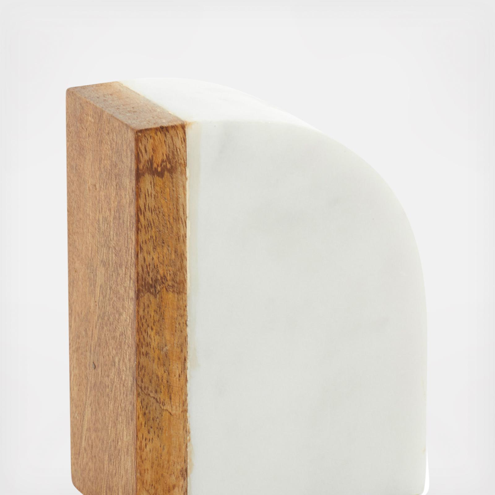 Two Toned Marble Modern Bookends 5 Two Toned Marble Modern Bookends